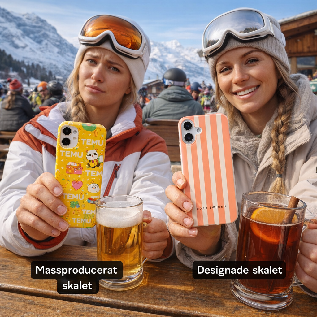 Skillnaden mellan massproducerade mobilskal och designade skal - Roar Sweden