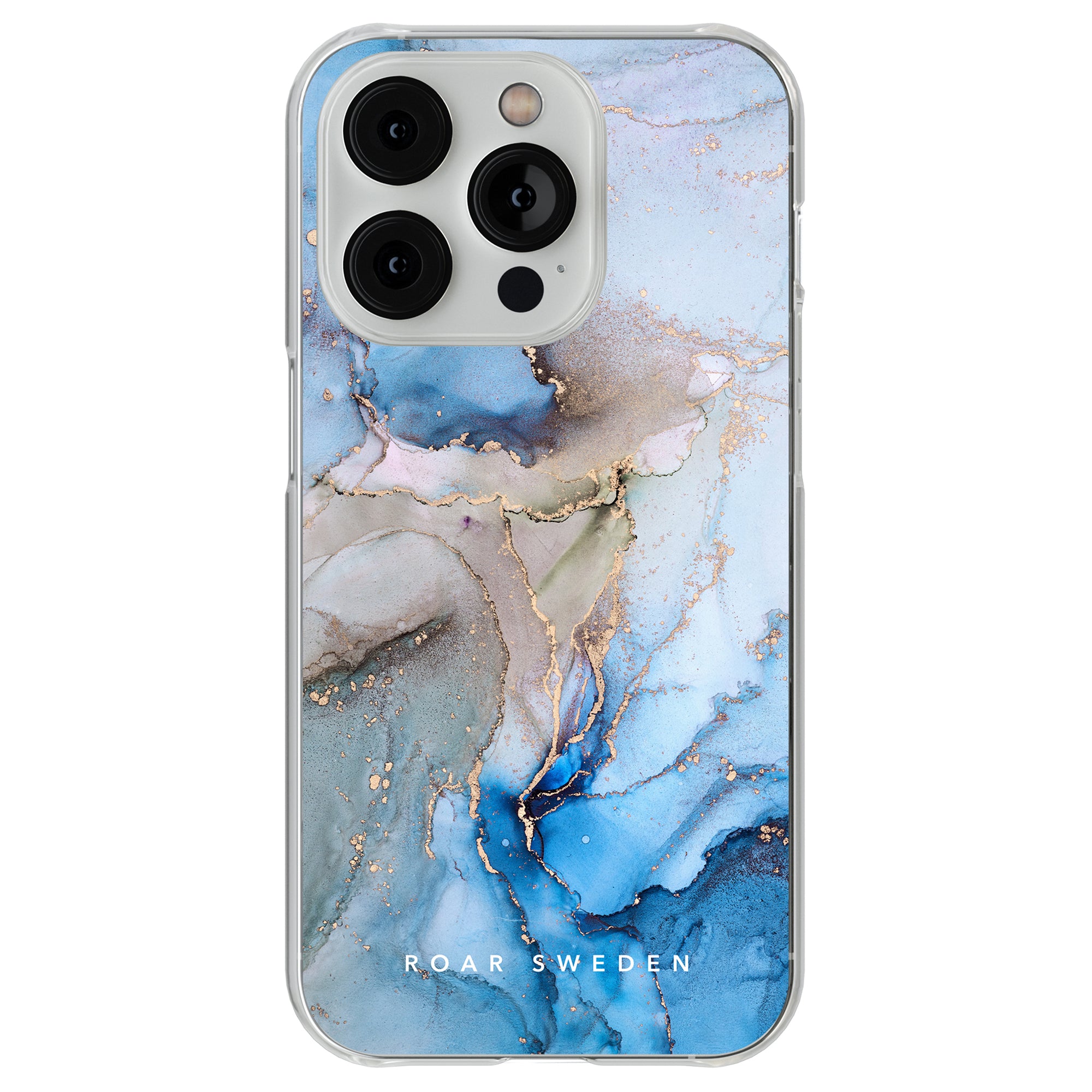 Ett blått och guld Waves - Clear Case telefonfodral till iphone 11 från Roar Sweden.
