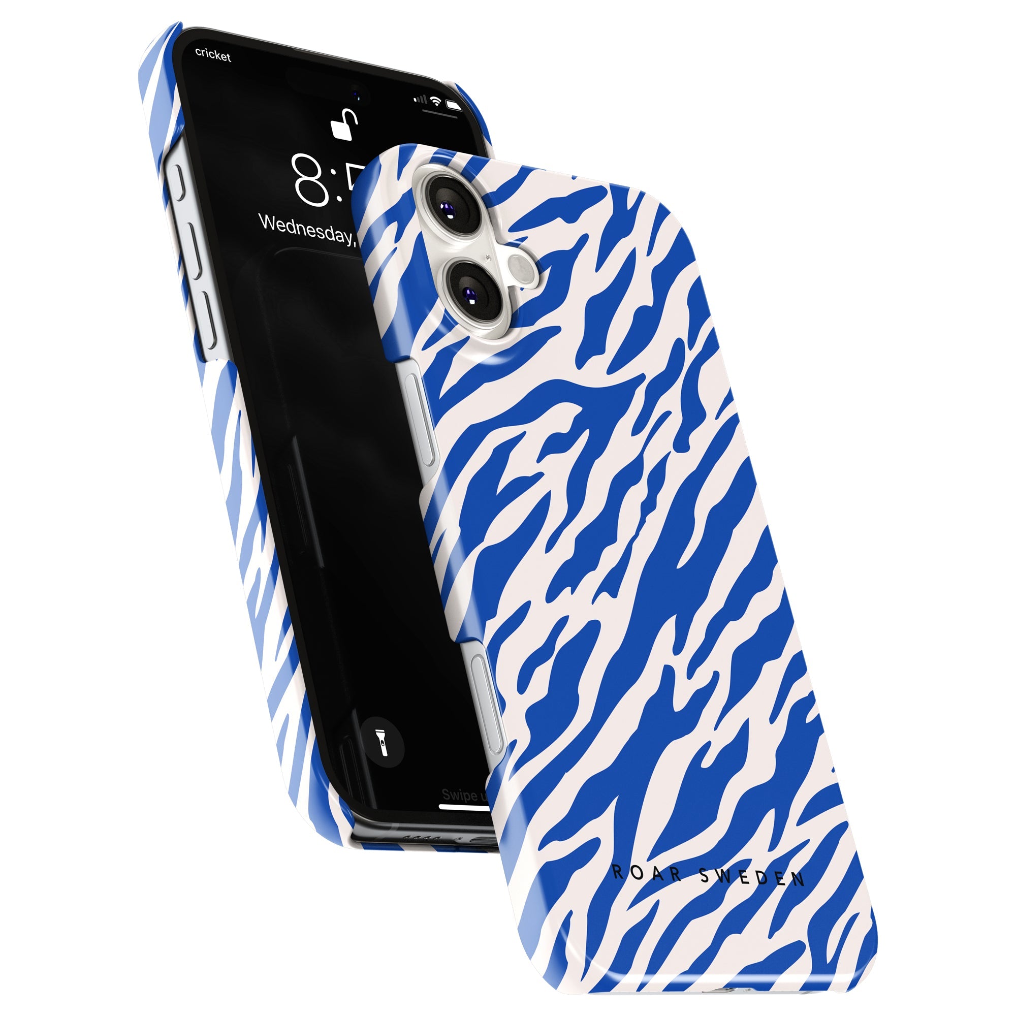 Slim mobilskal – Blue Stripes