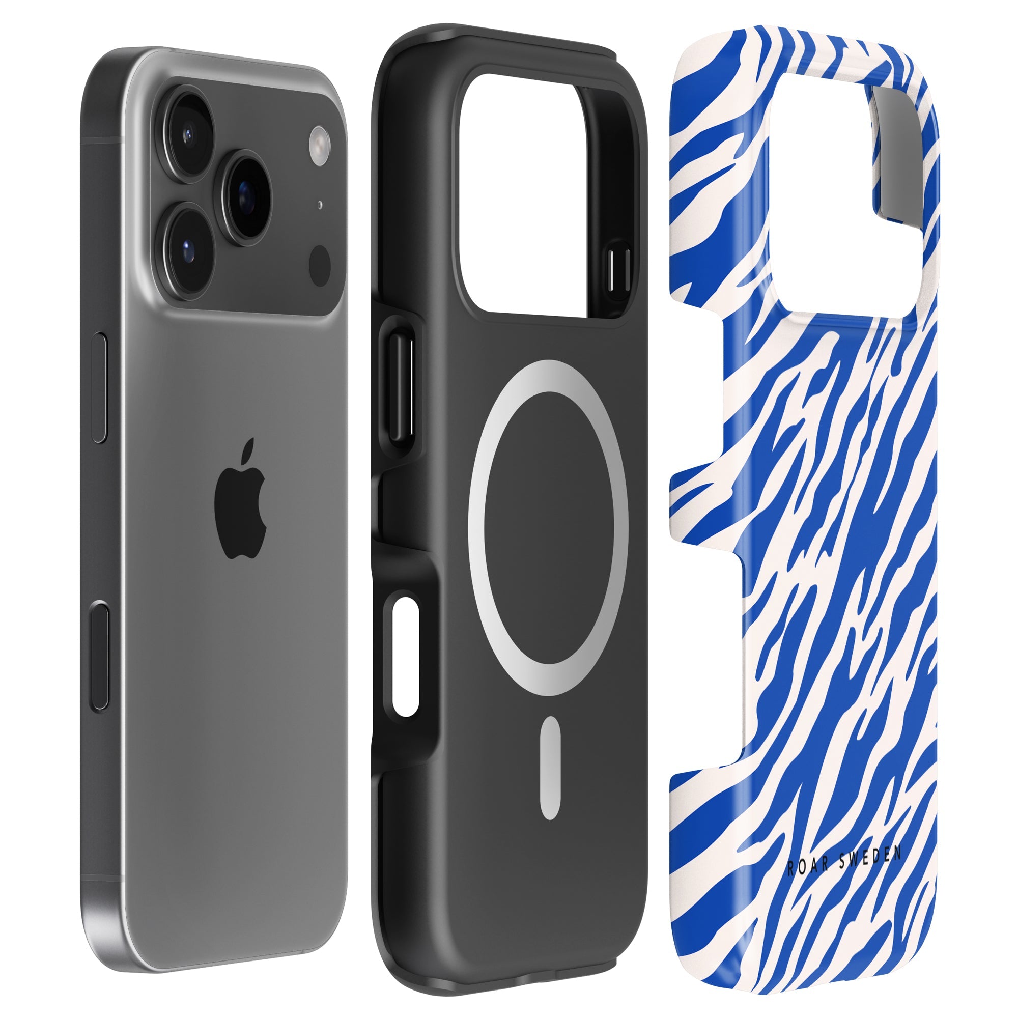 Tiger MagSafe mobilskal – Blue Stripes