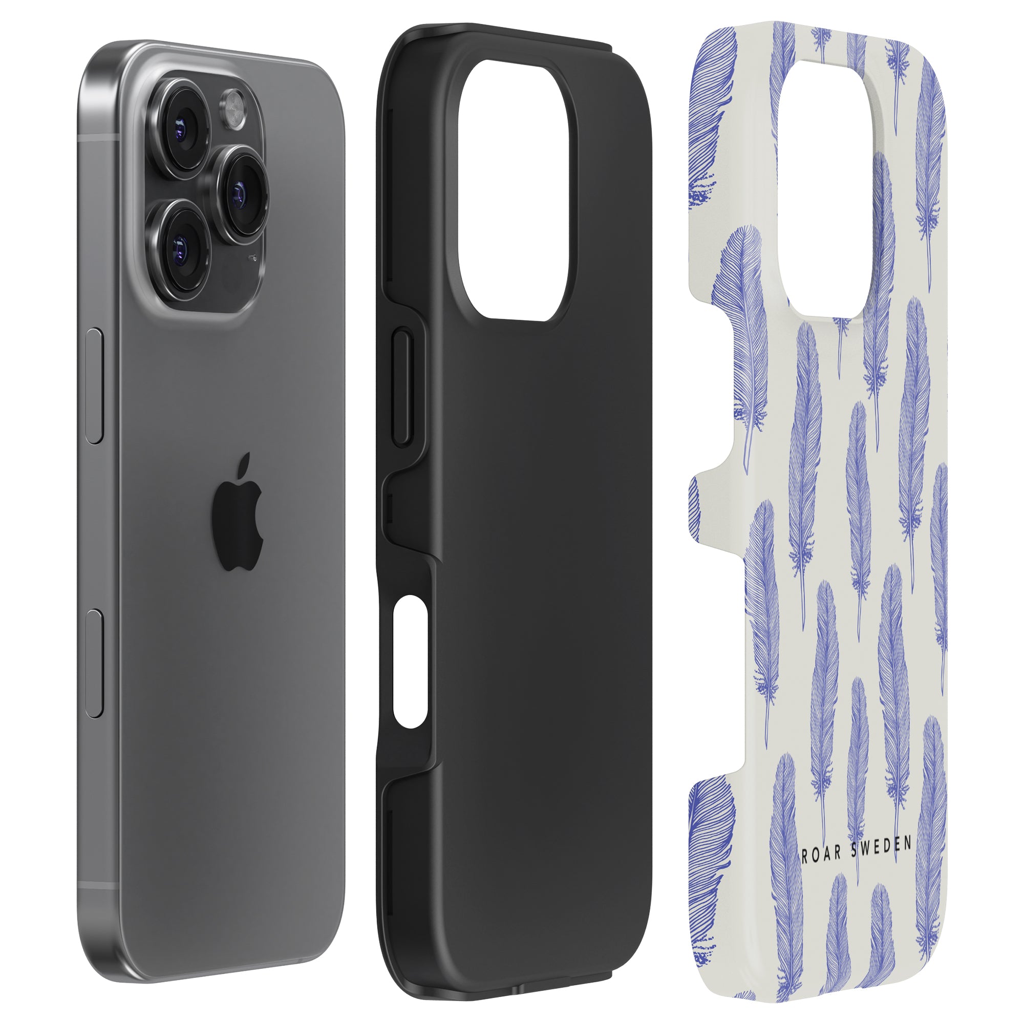 Blue Feathers - Tough Case - Roar Sweden