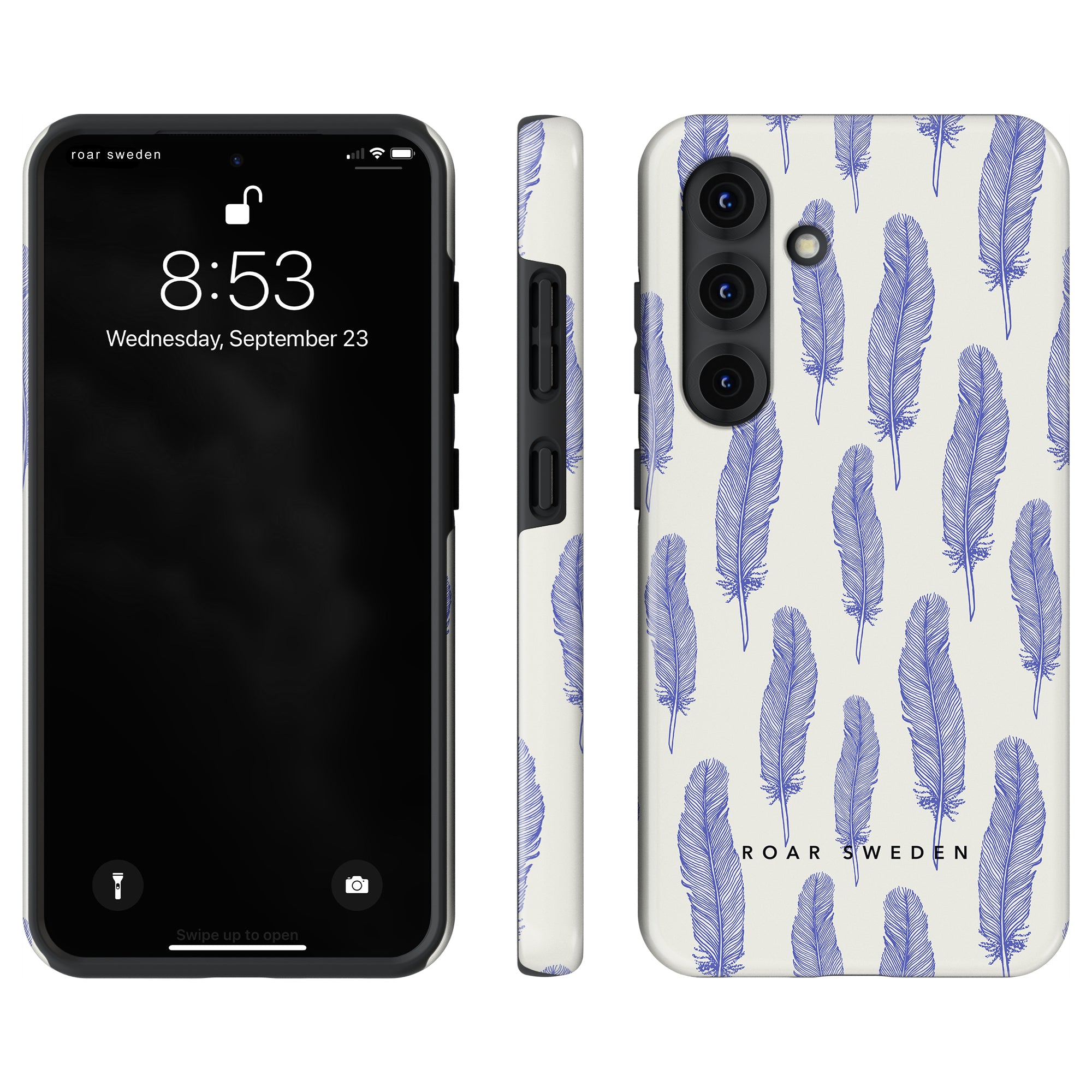 Blue Feathers - Tough Case - Roar Sweden