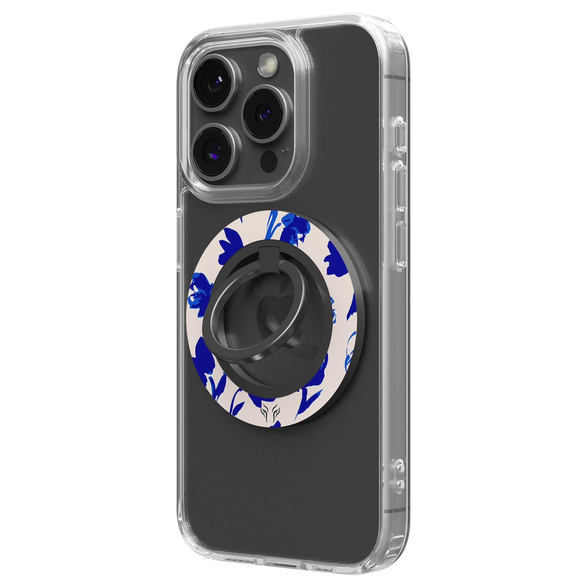 Blue Flowers - Magnetring – magnetring för mobil