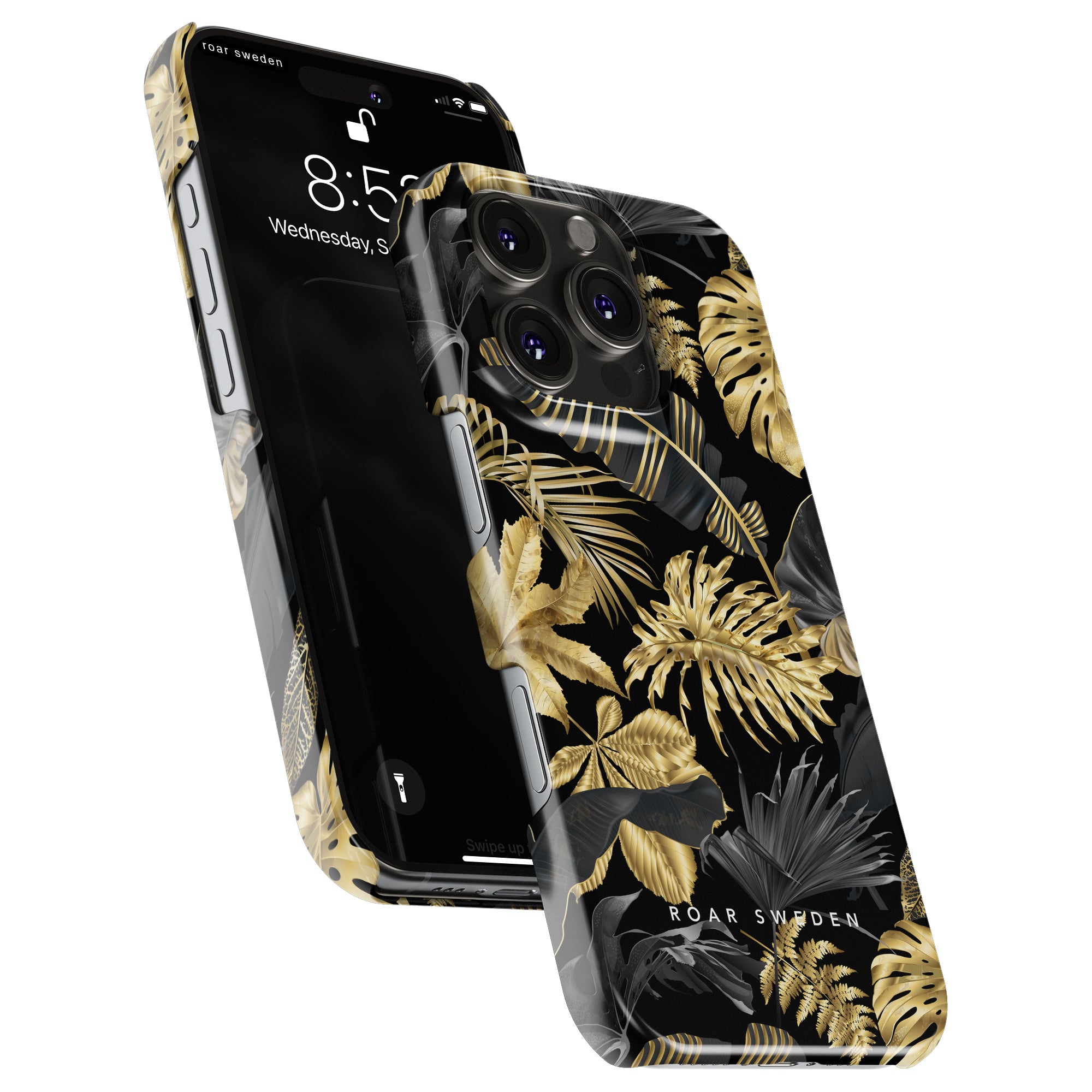 Slim mobilskal – Botanic Gold