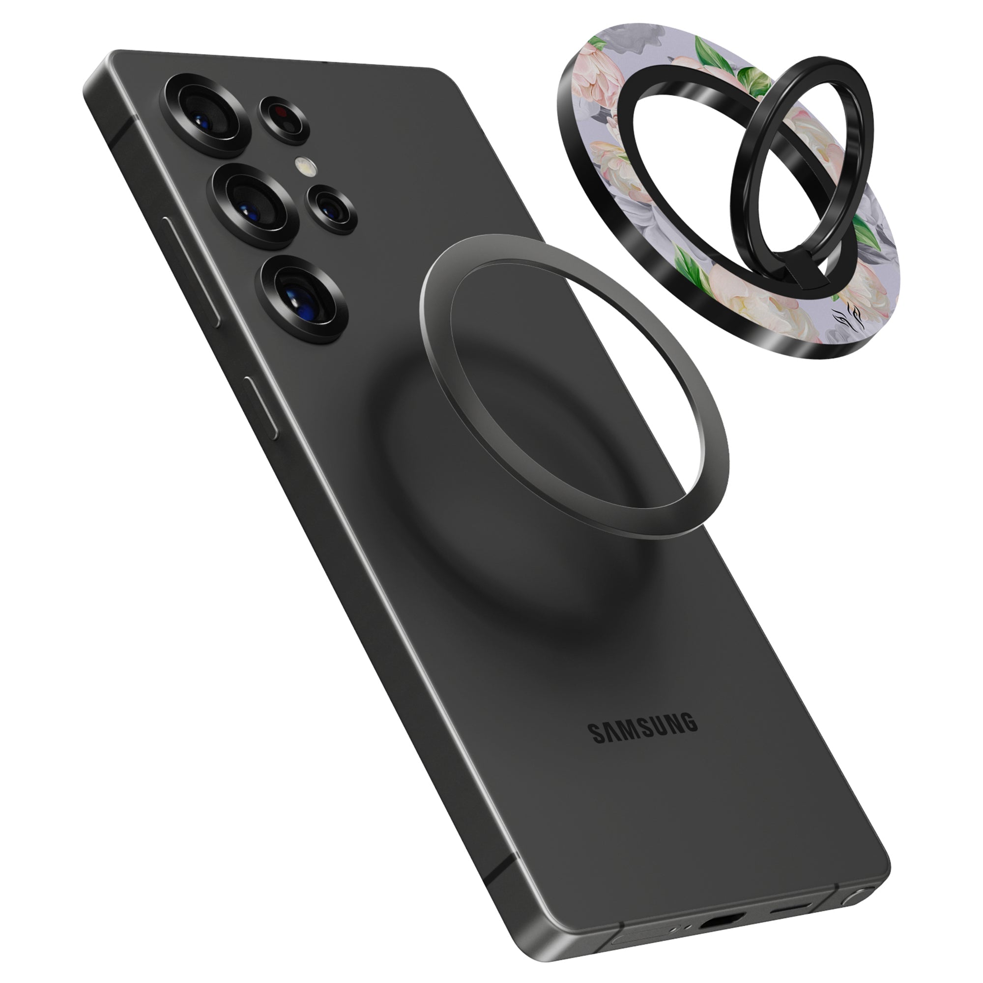 Bright Peonies - Magnetring – magnetring för mobil