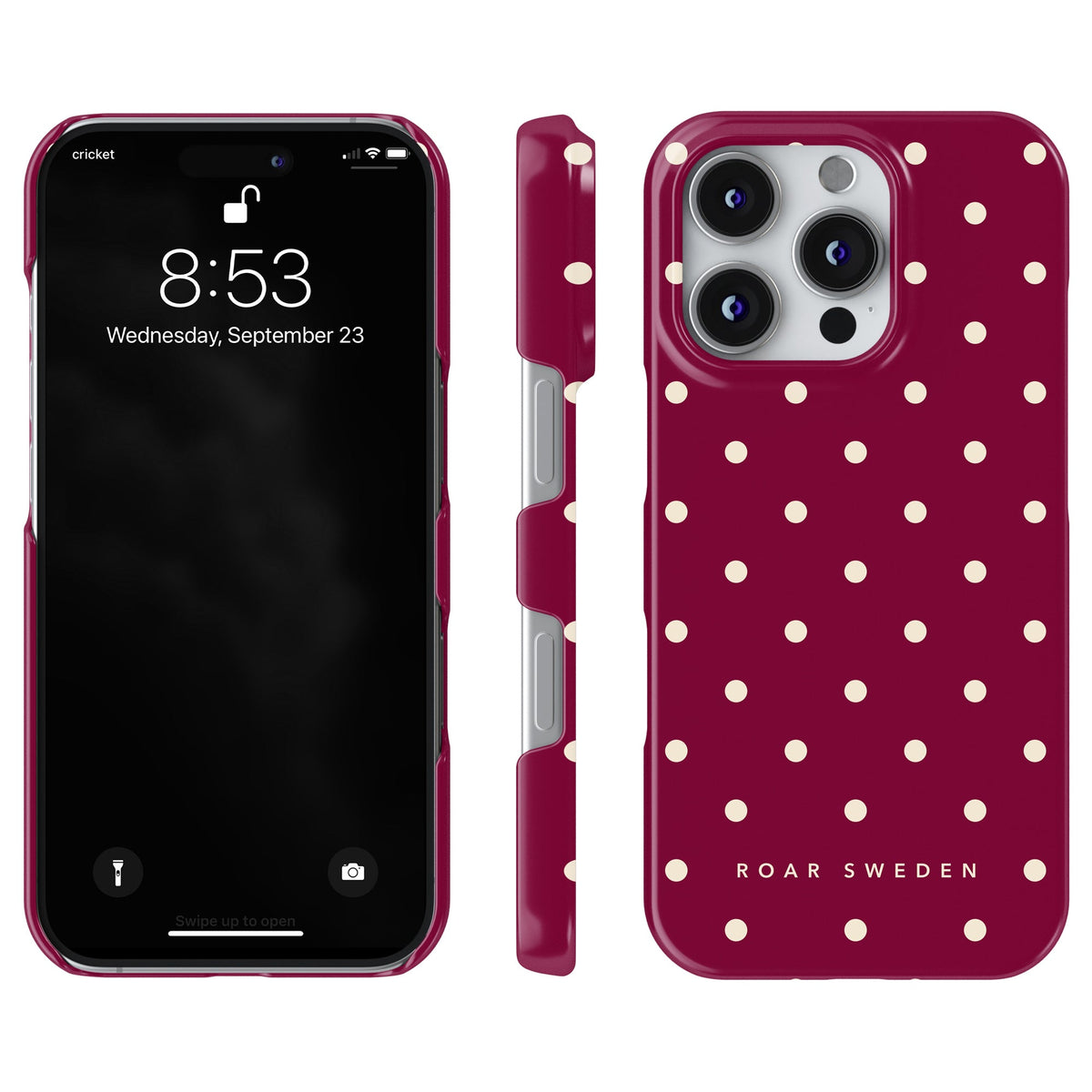 Burgundy Dots - Slim case