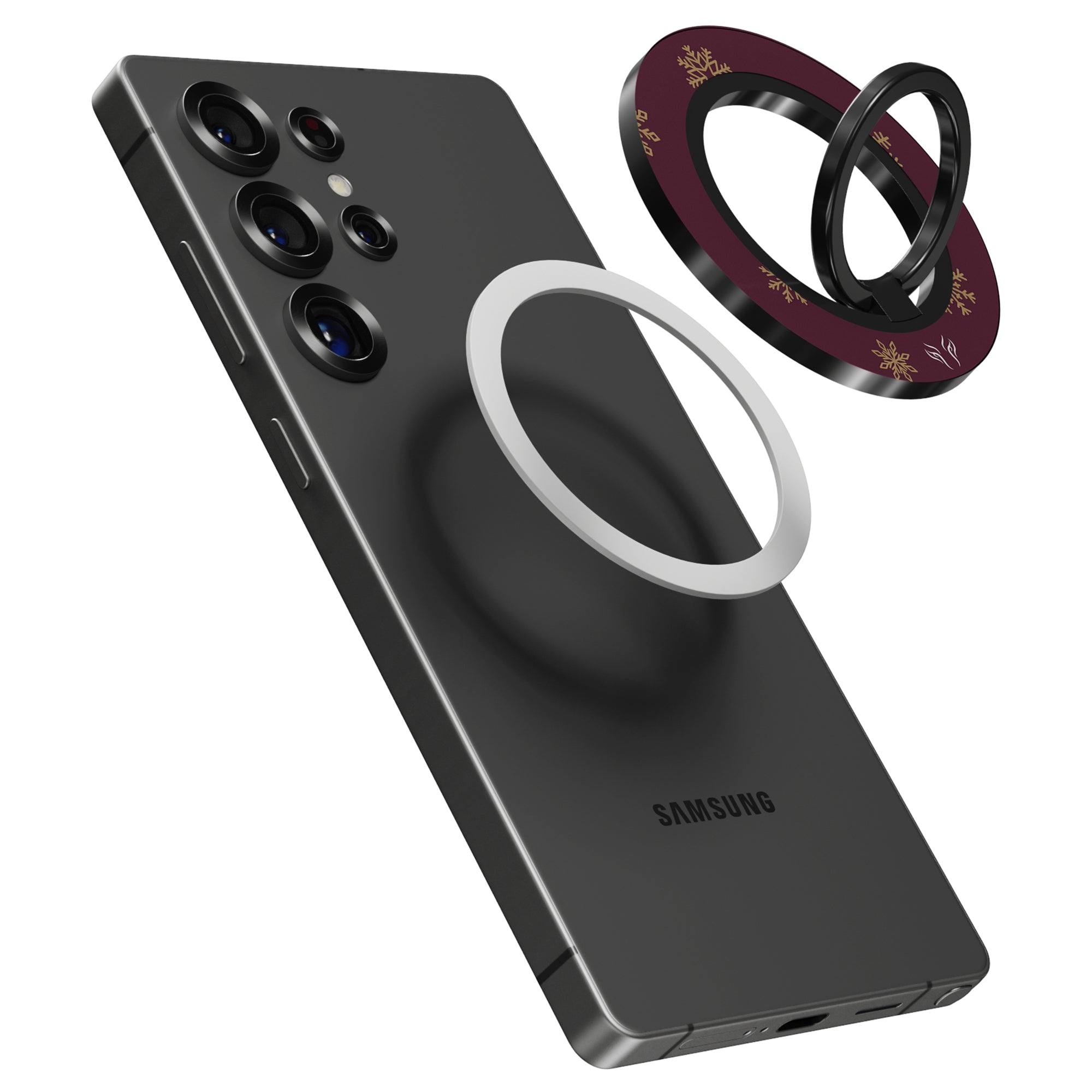 Burgundy Snowflake - Mobilring - Roar Sweden