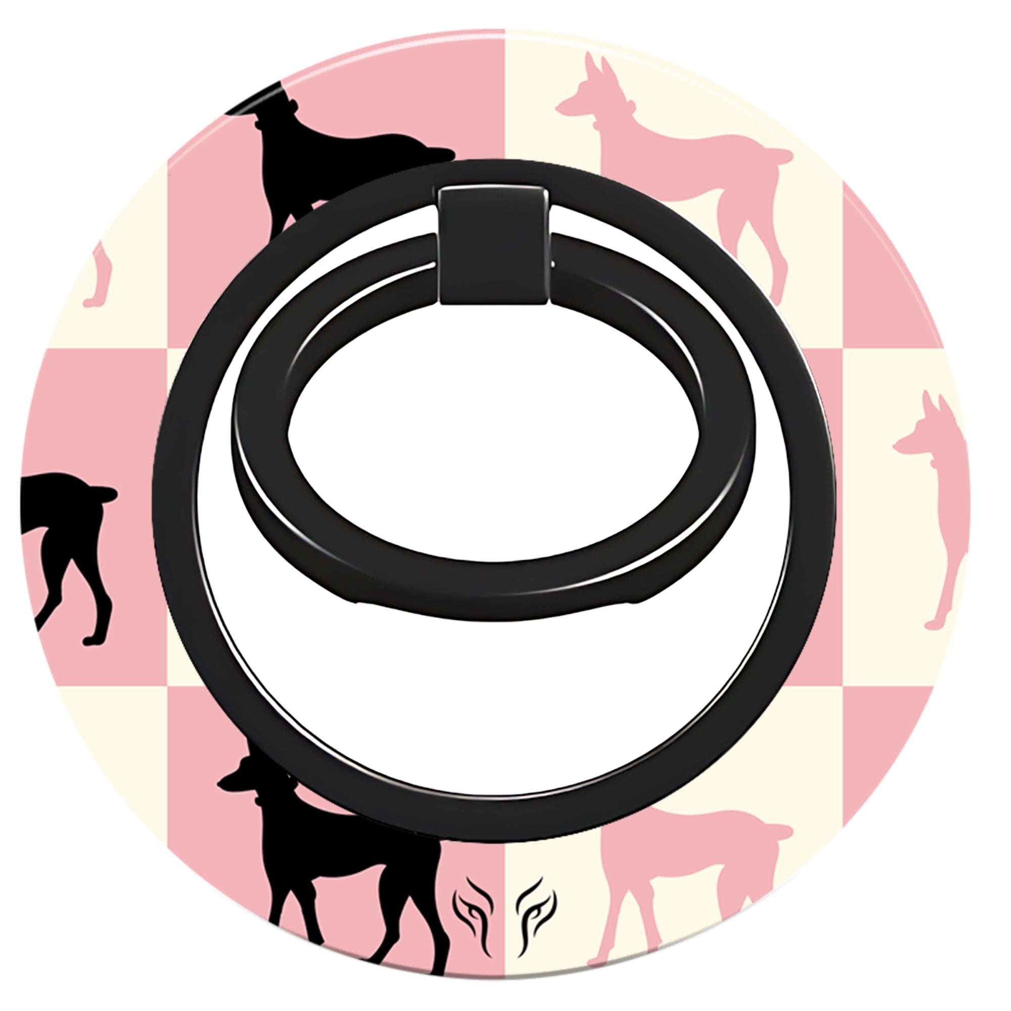 Chequer Doberman - Magnetring – magnetring för mobil