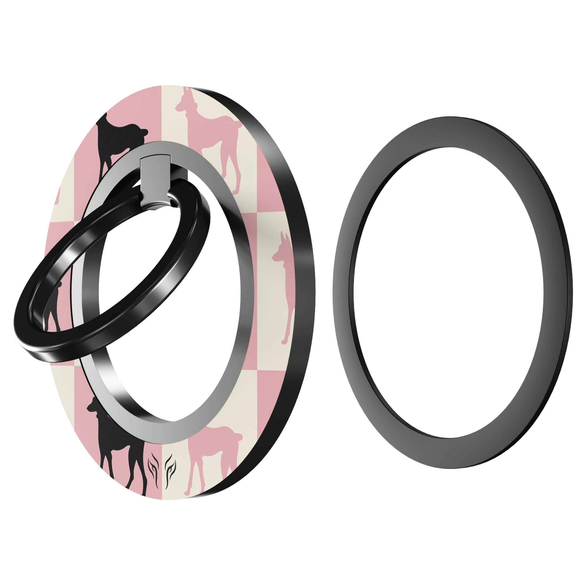 Chequer Doberman - Magnetring – magnetring för mobil