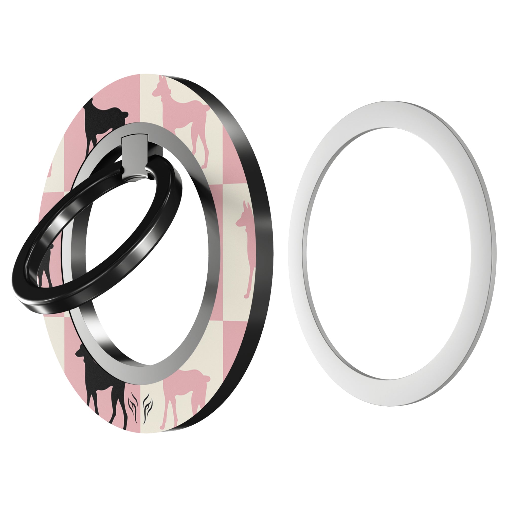 Chequer Doberman - Magnetring – magnetring för mobil