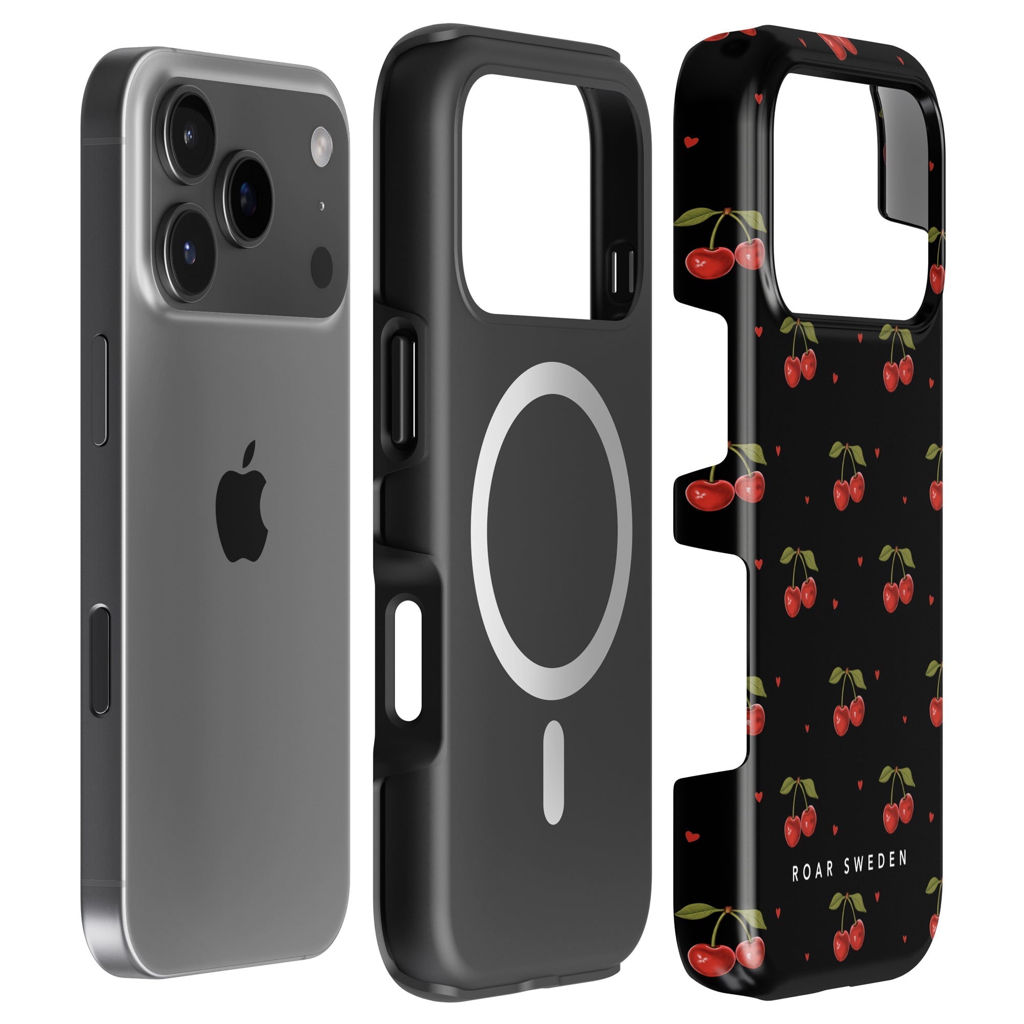 Cherry Black - Magsafe Tough Case - Roar Sweden