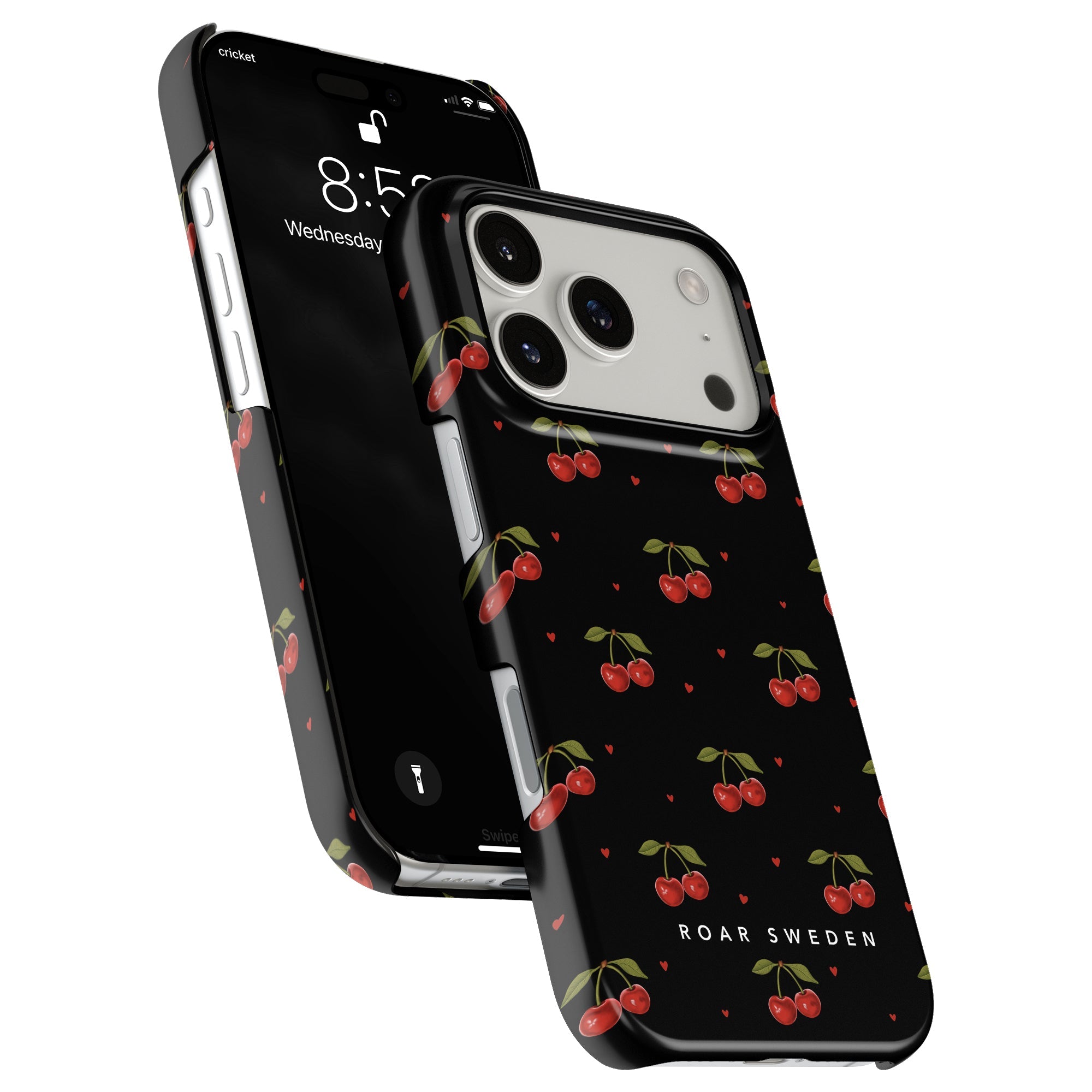 Cherry Black - Slim case - Roar Sweden