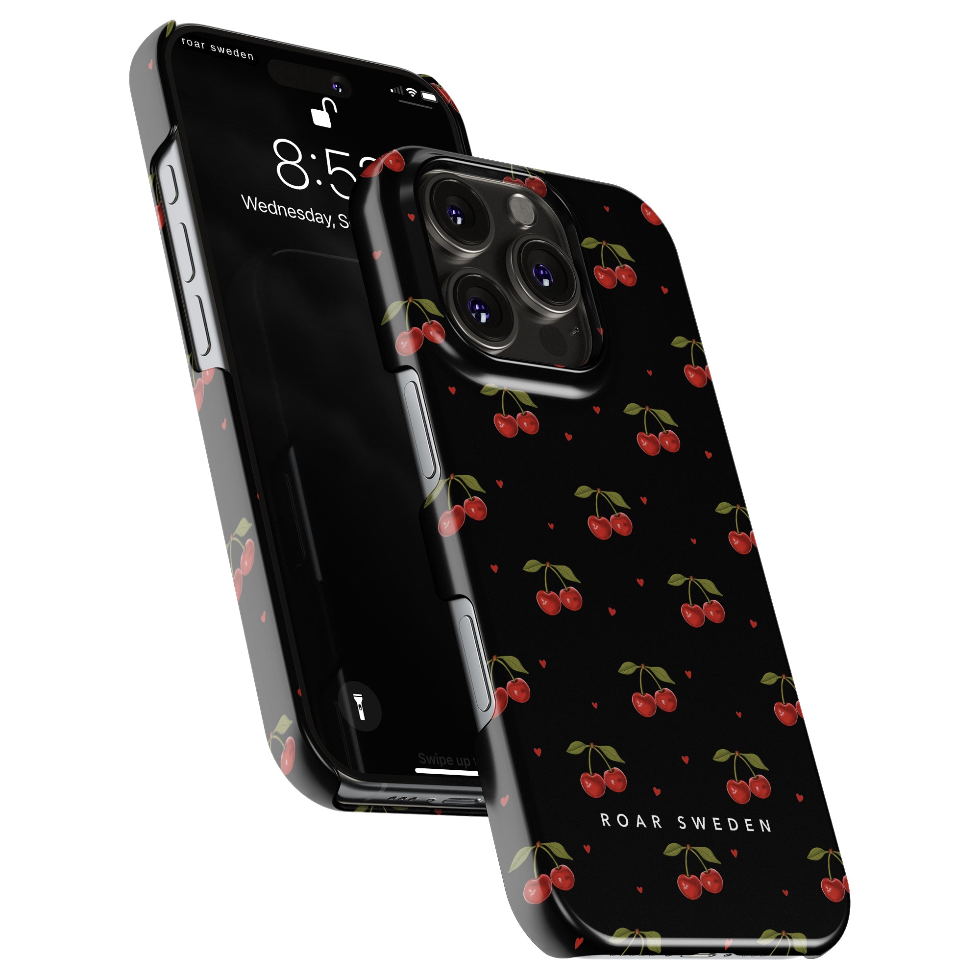 Cherry Black - Slim case - Roar Sweden