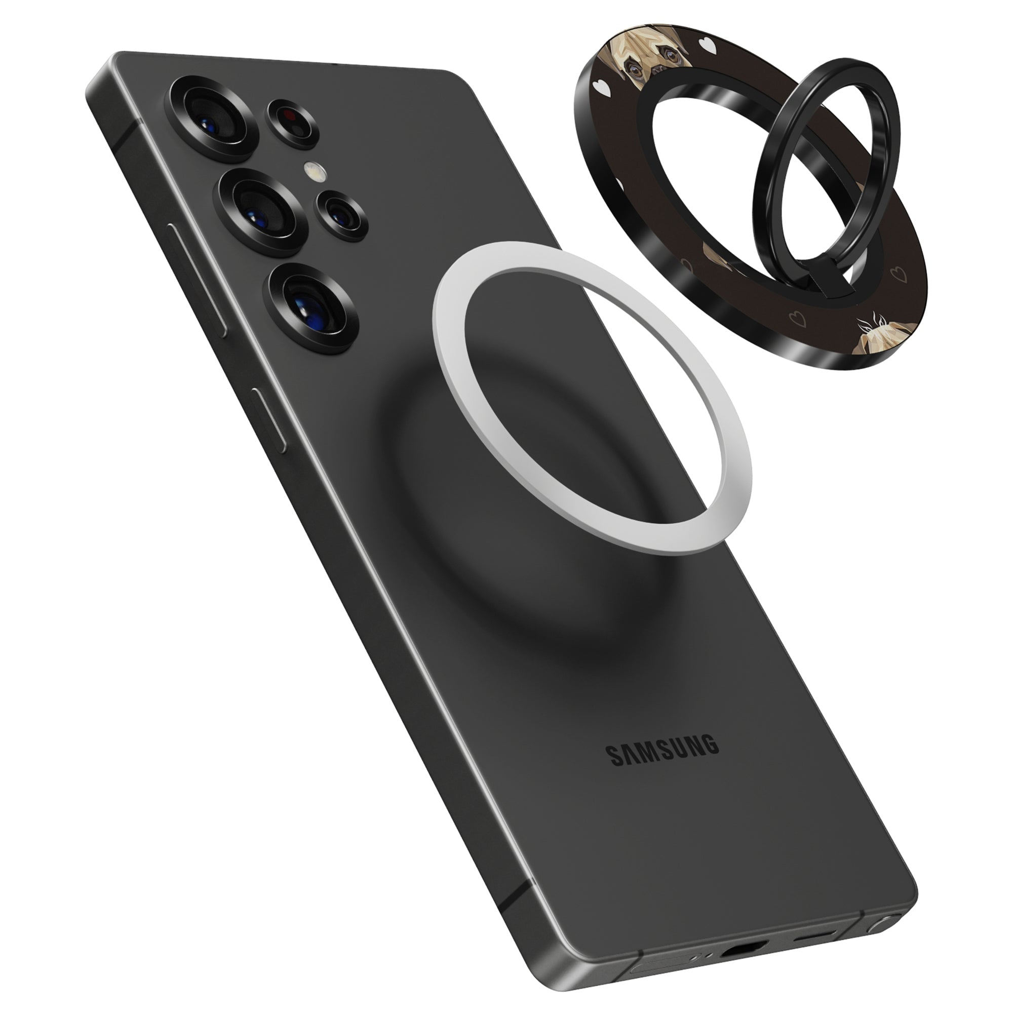 Coco Pug - Magnetring – magnetring för mobil