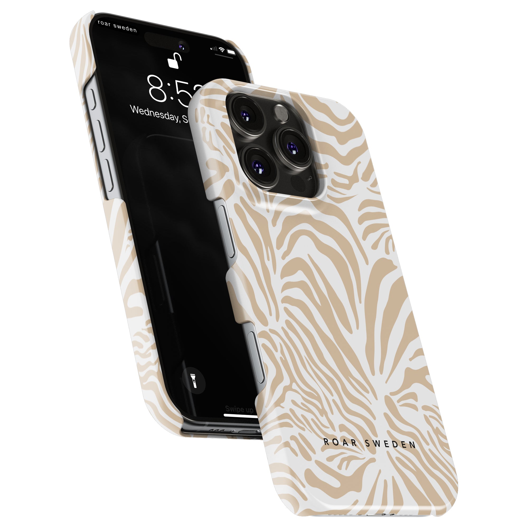 Creamy Zebra - Slim case - Roar Sweden