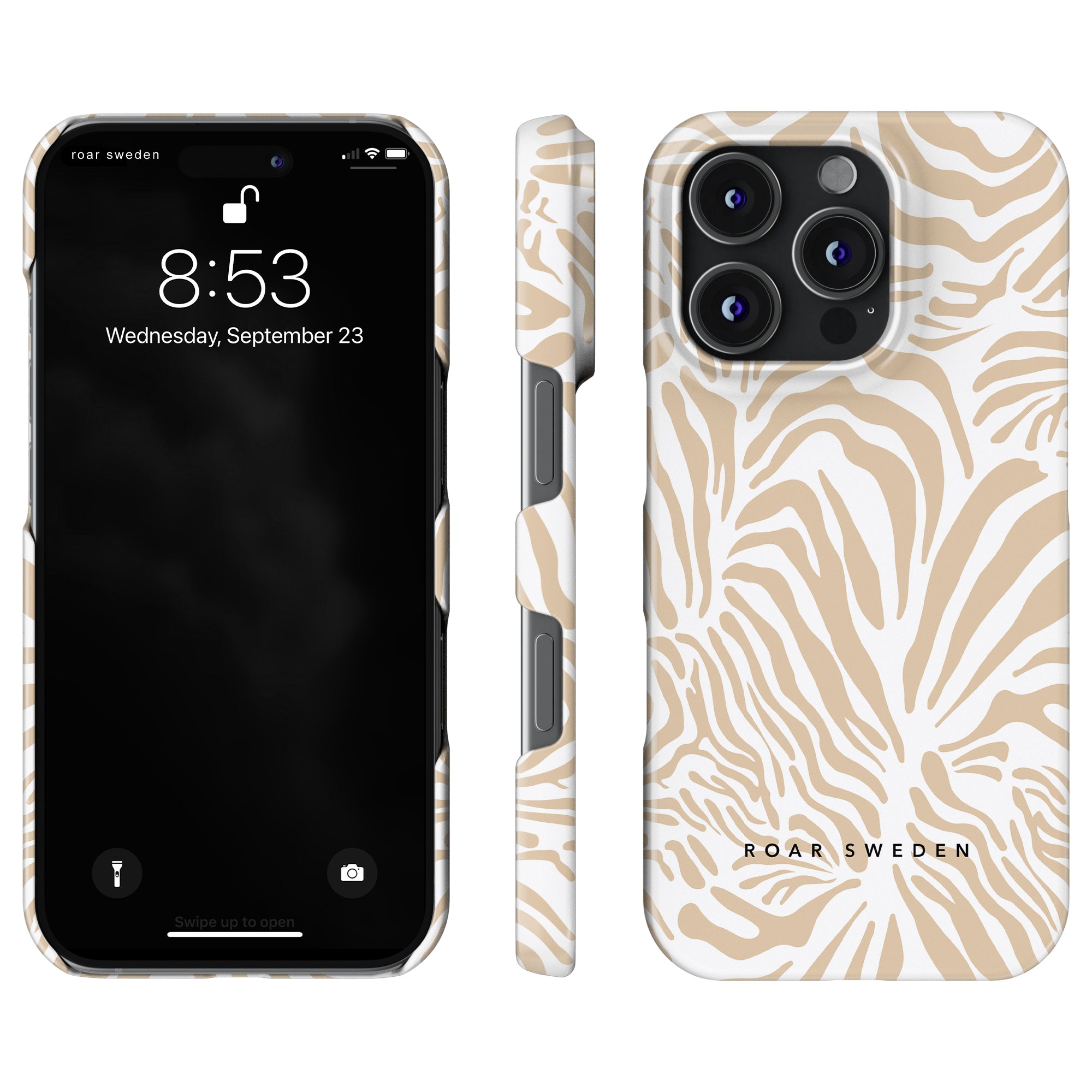 Creamy Zebra - Slim case - Roar Sweden