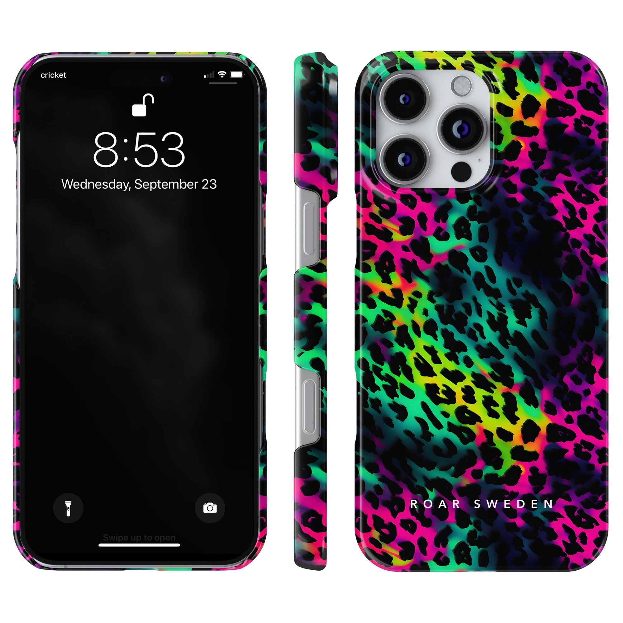 Slim mobilskal – Electric Leopard