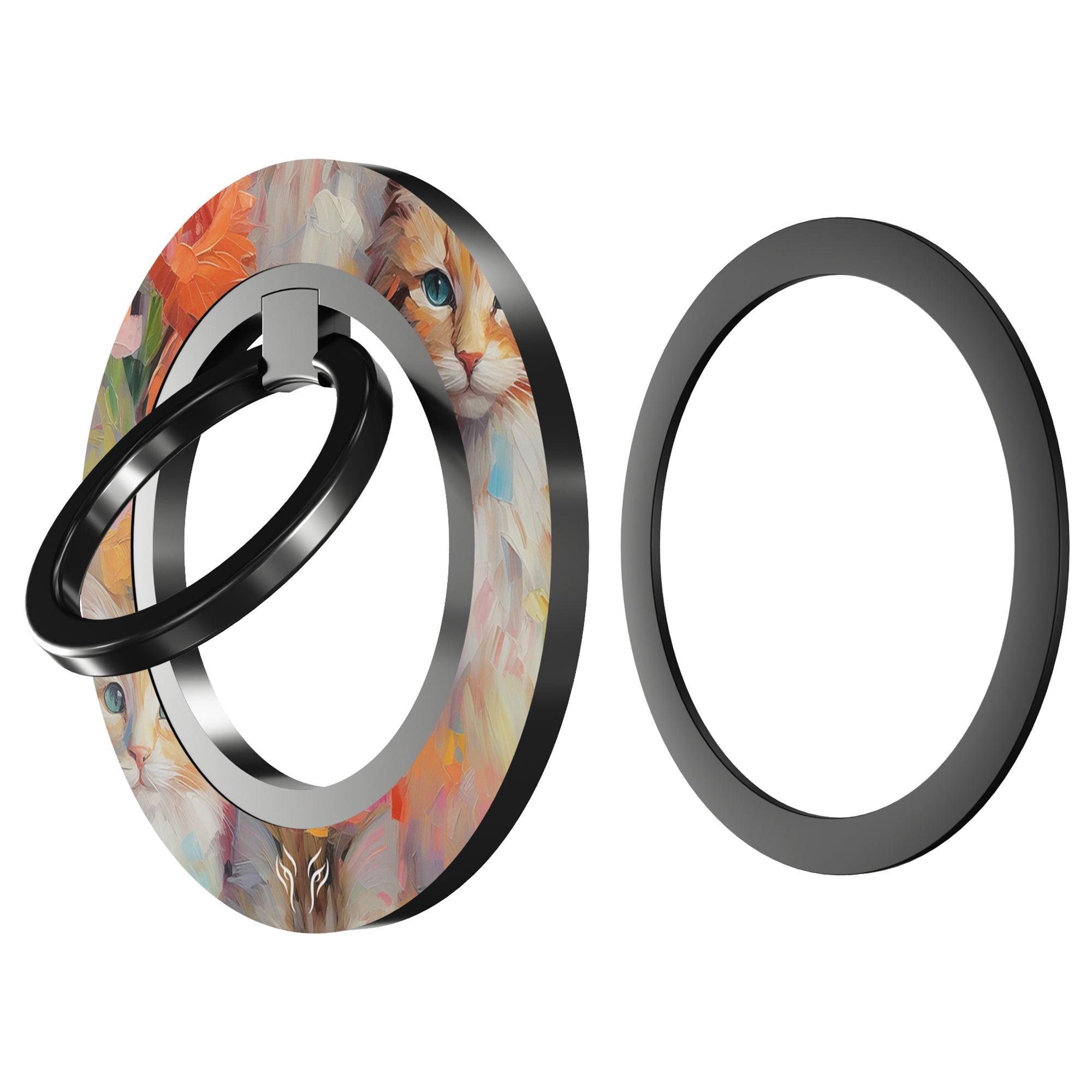 Flower Kitty - Magnetring – magnetring för mobil