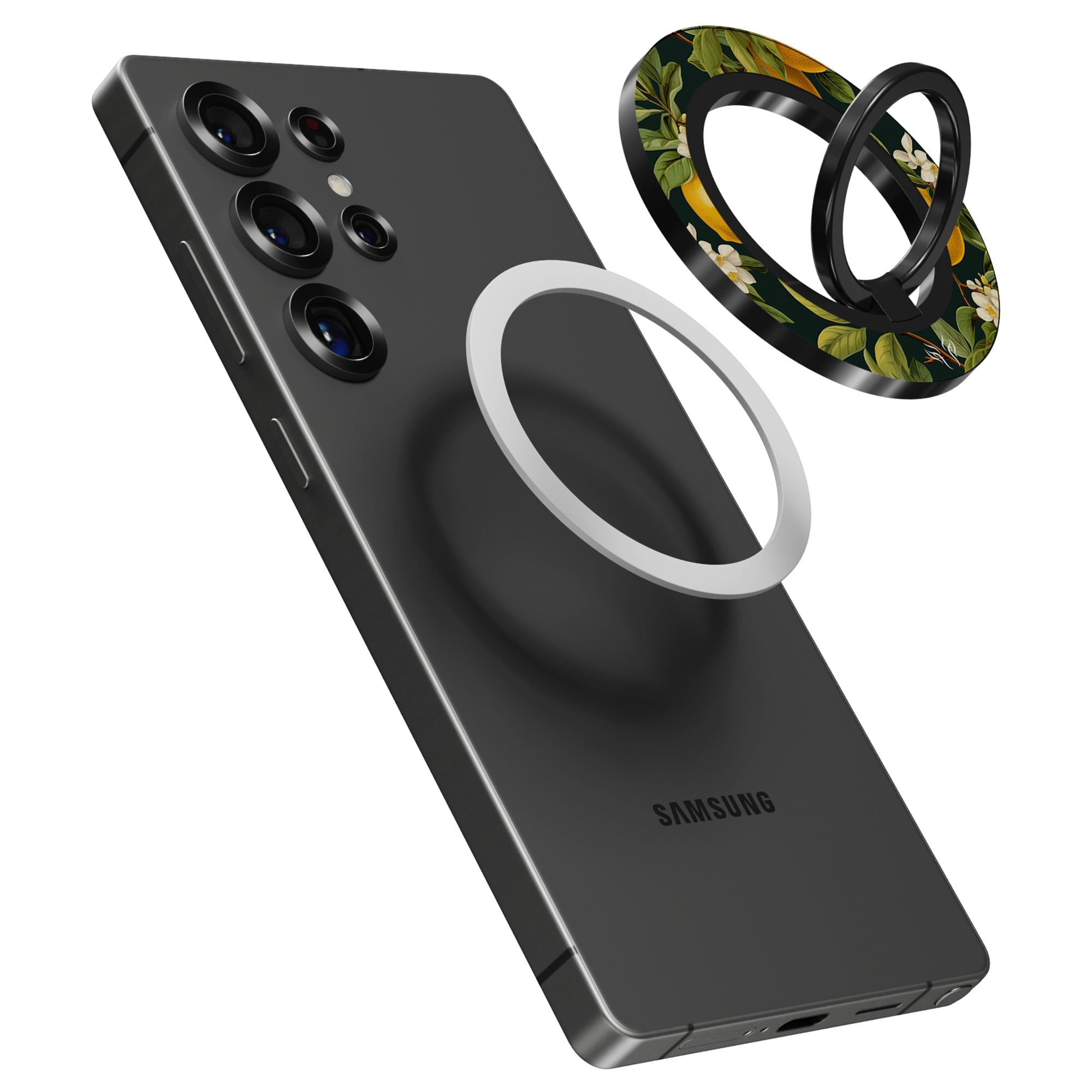 Flowery Lemon - Magnetring – magnetring för mobil