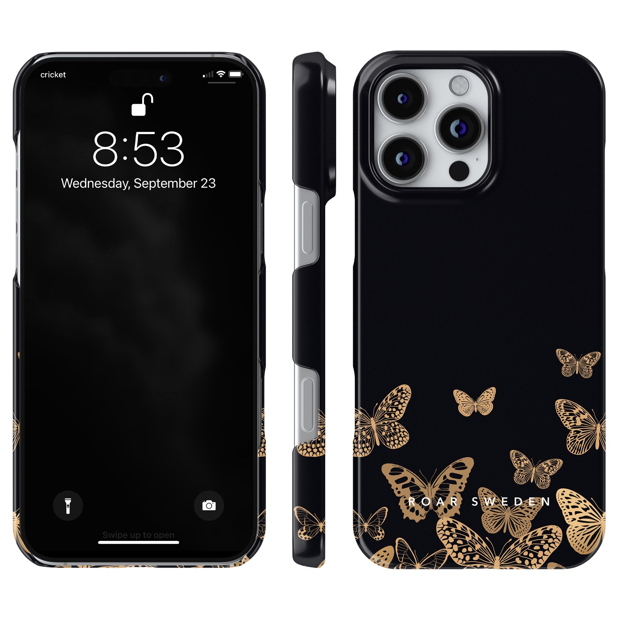 Slim mobilskal – Golden Butterflies