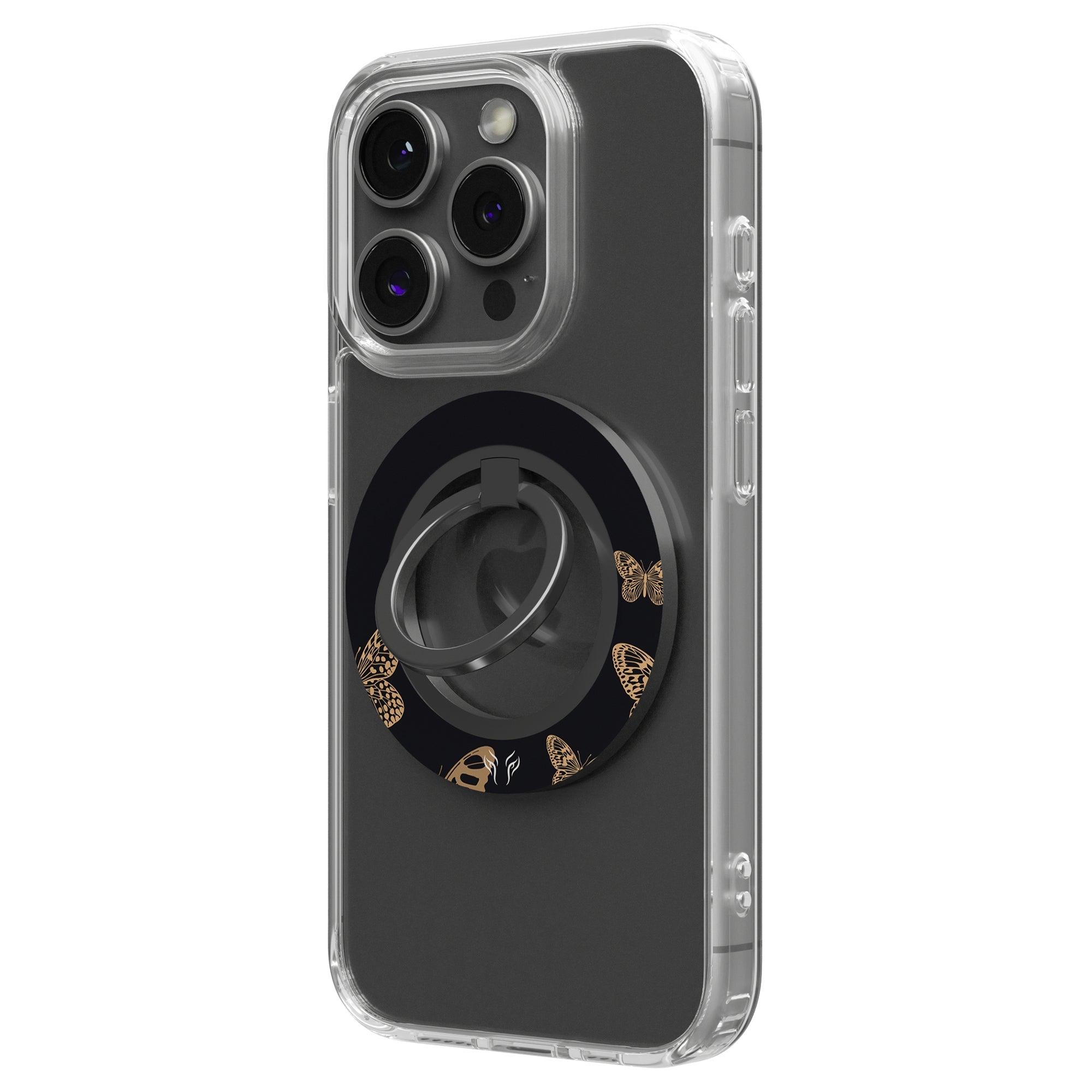 Golden Butterflies - Magnetring – magnetring för mobil