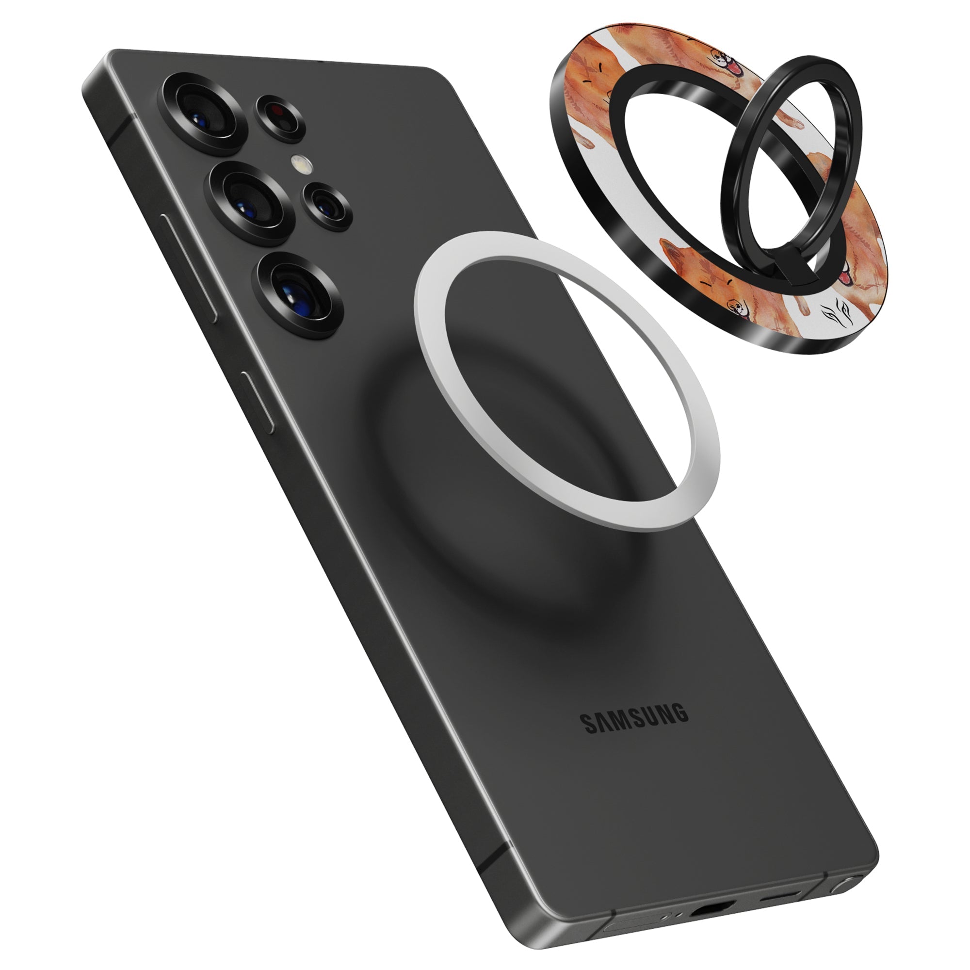 Happy Shiba - Magnetring – magnetring för mobil