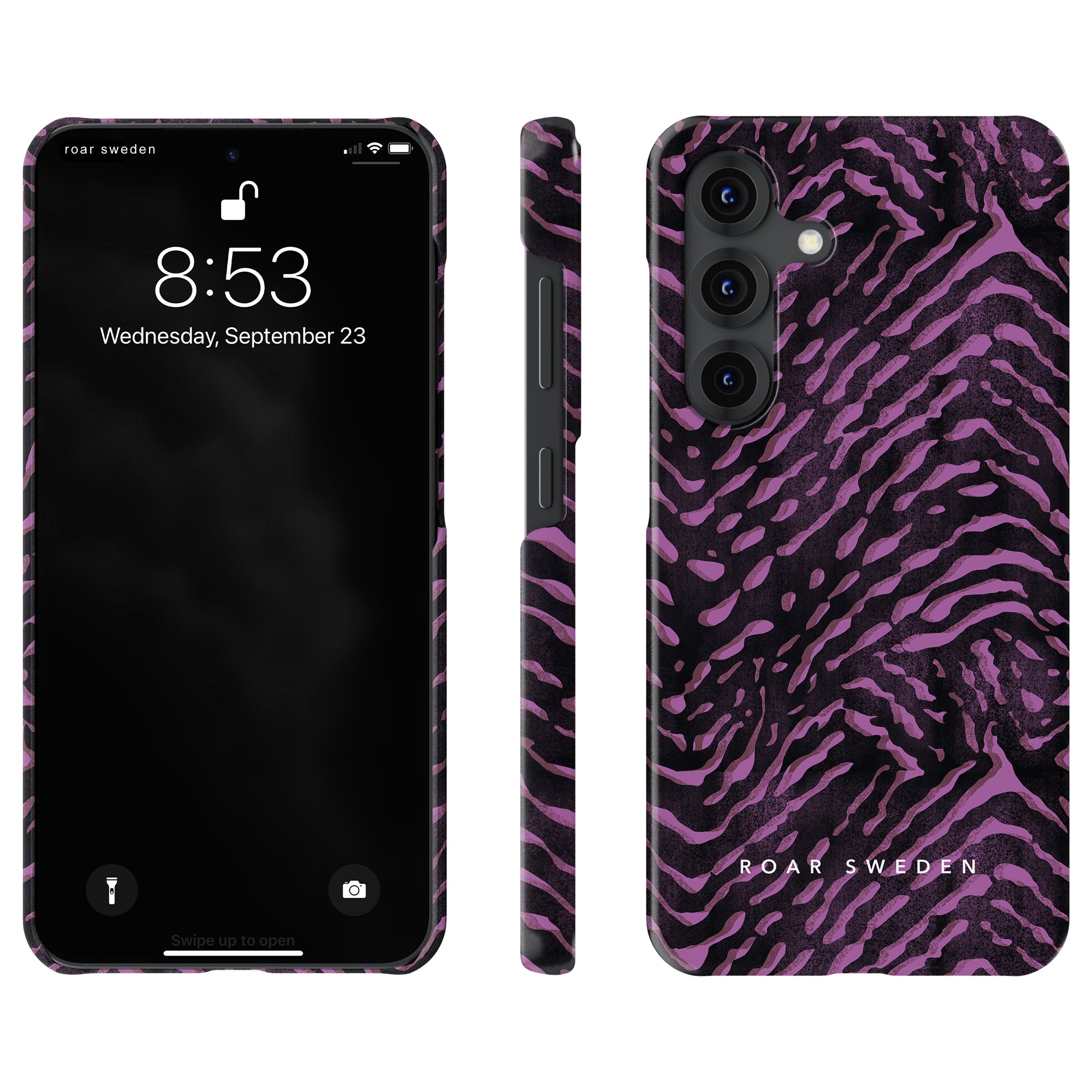 Slim mobilskal – Indigo Stripes