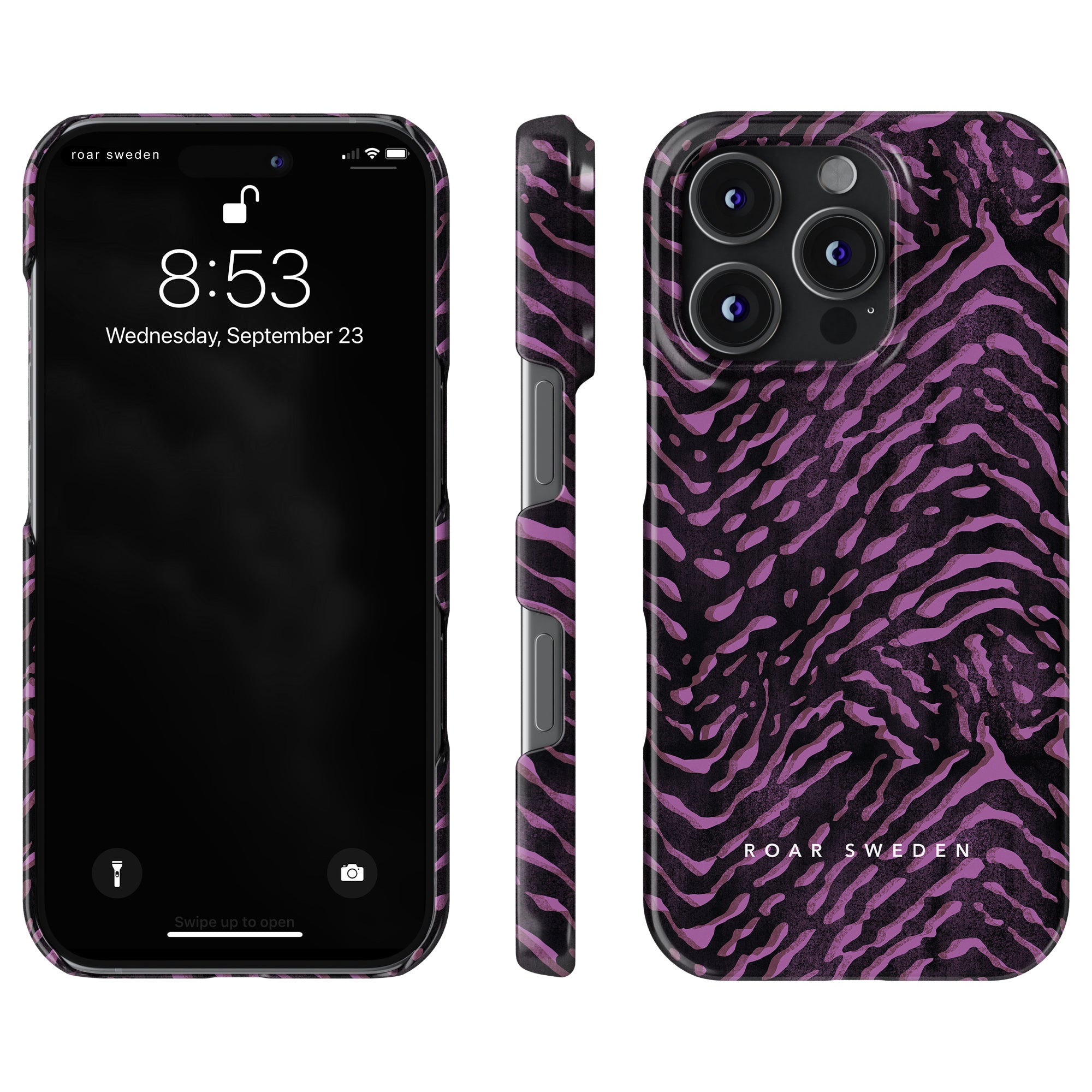 Slim mobilskal – Indigo Stripes