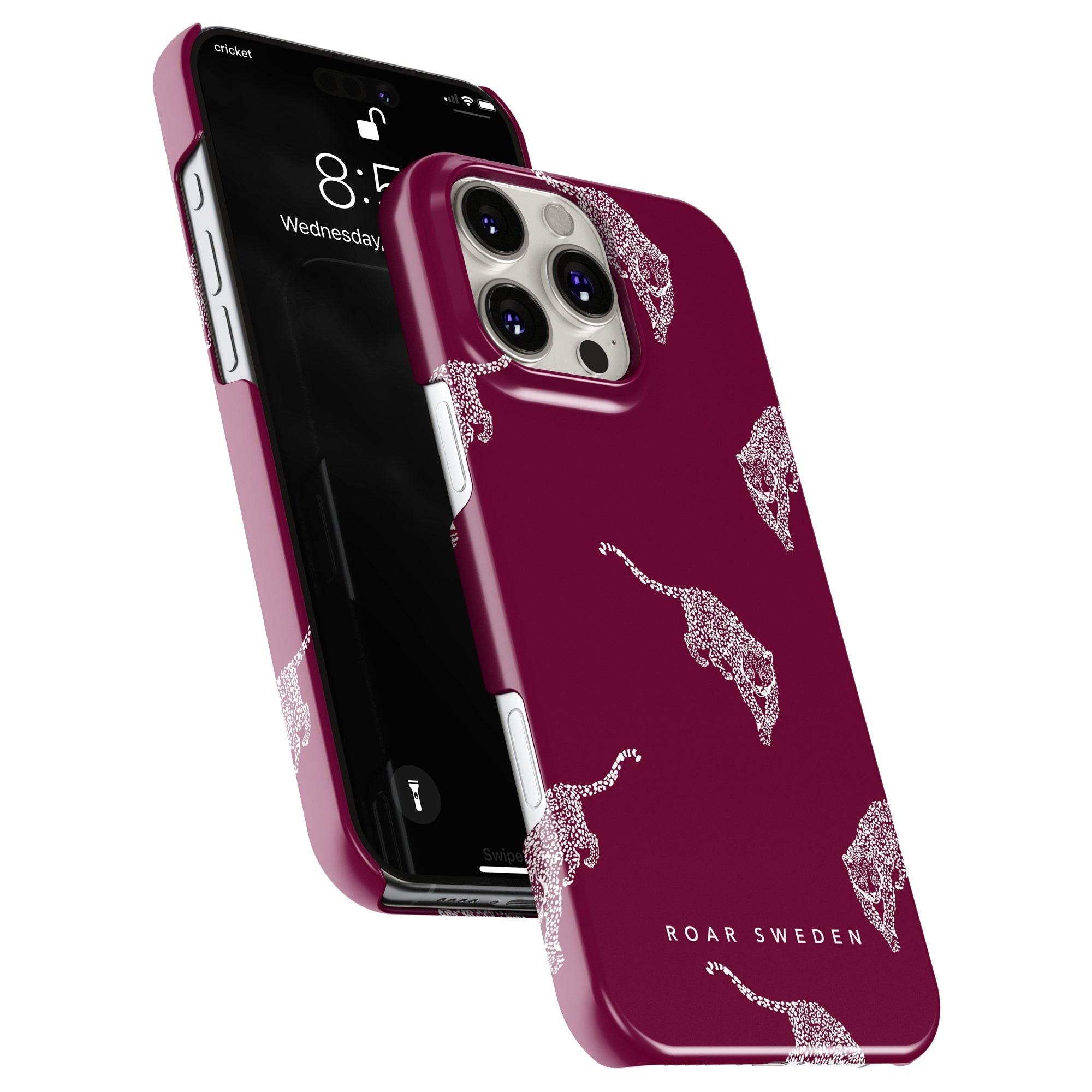 Slim mobilskal – Kitty Burgundy