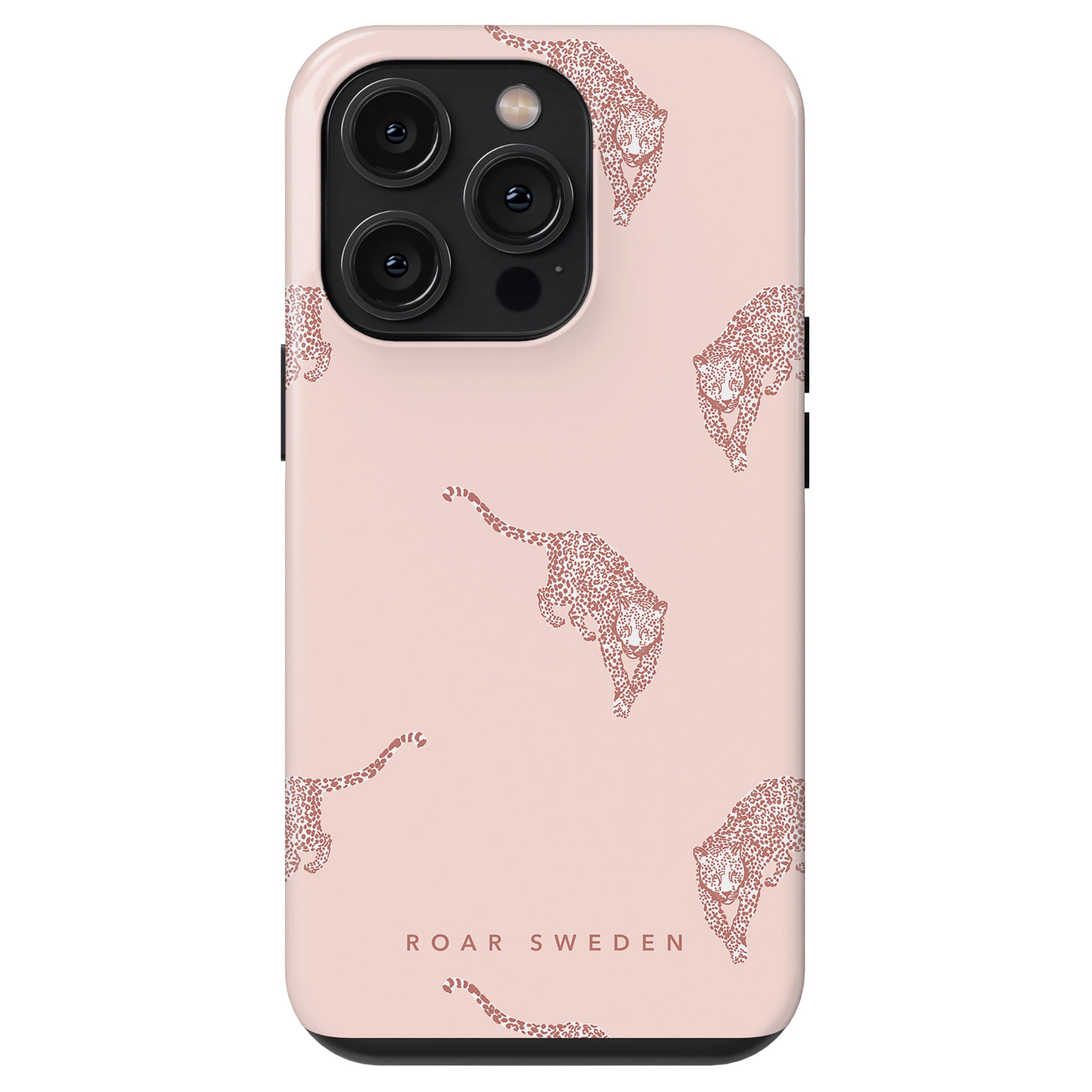 Ett tigermönstrat smartphonefodral med en touch av rosa, med Kitty - Tough Case-design av Roar Swedens.