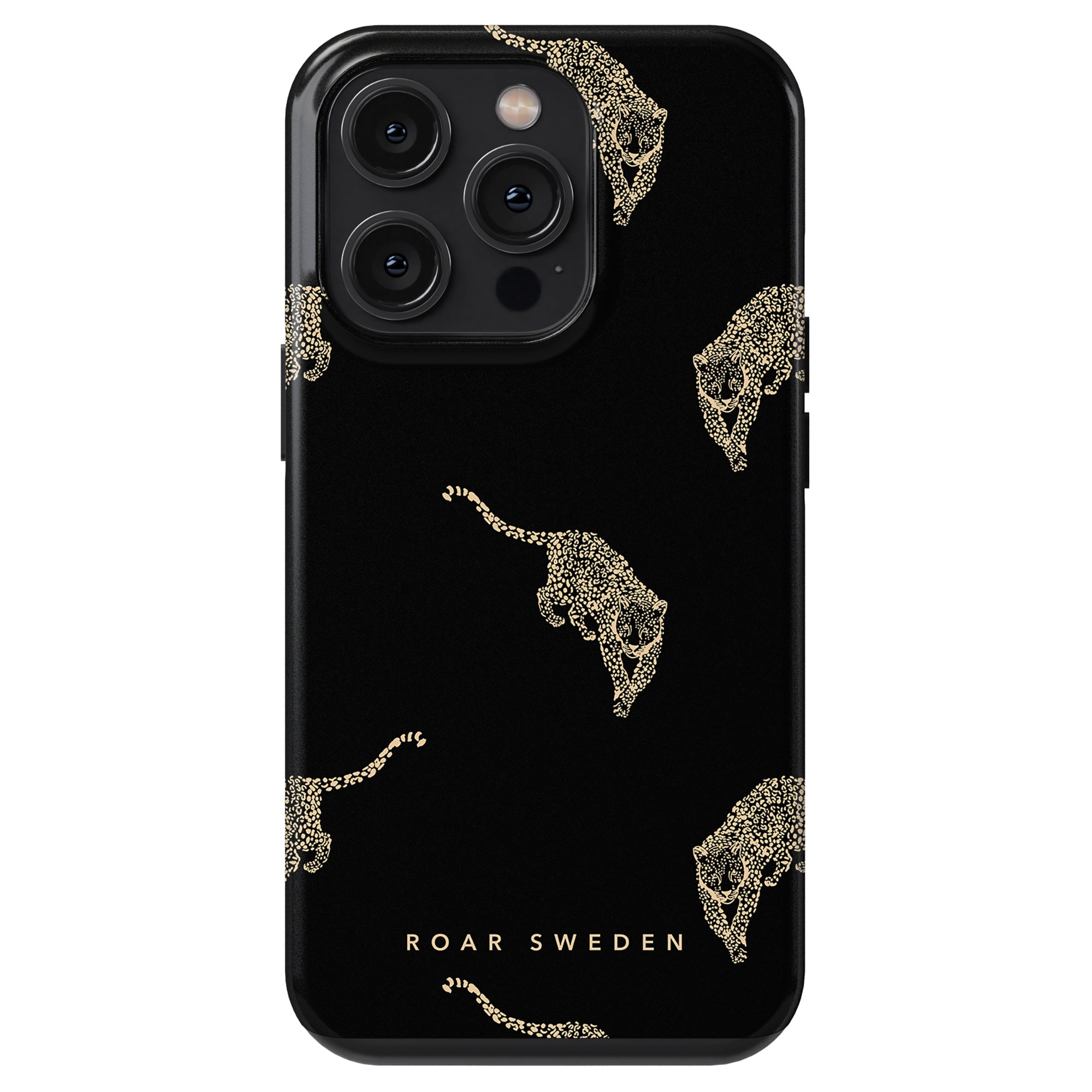 A Kitty Black - Tough Case with a hint of leopard print.