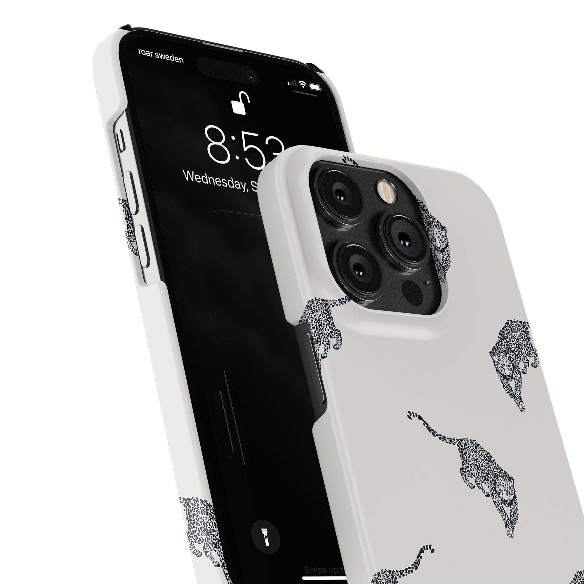Beskrivning: Ett Kitty Deluxe - Slim case mobilskal med en svart katt på.
