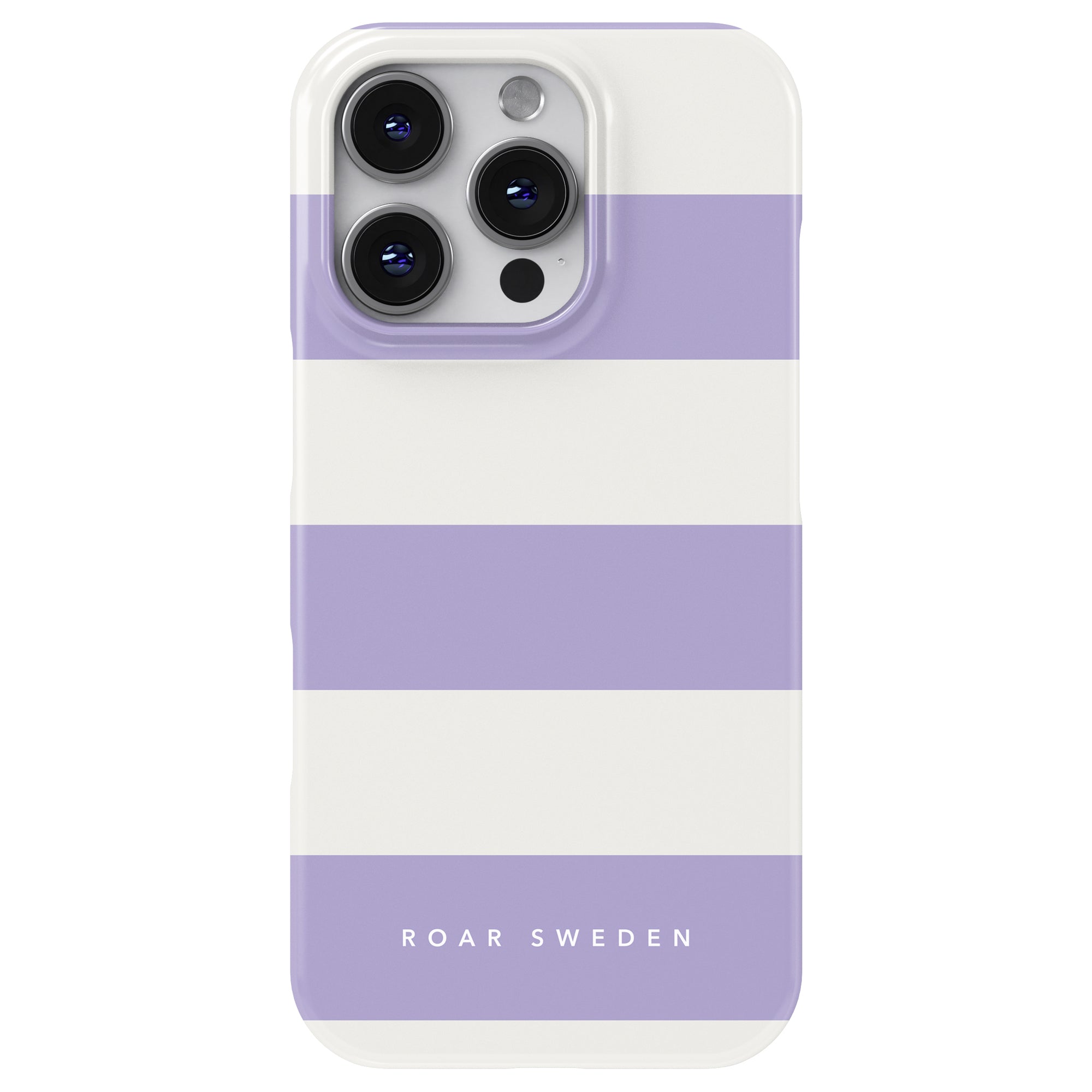 Slim mobilskal – Lavender Stripes