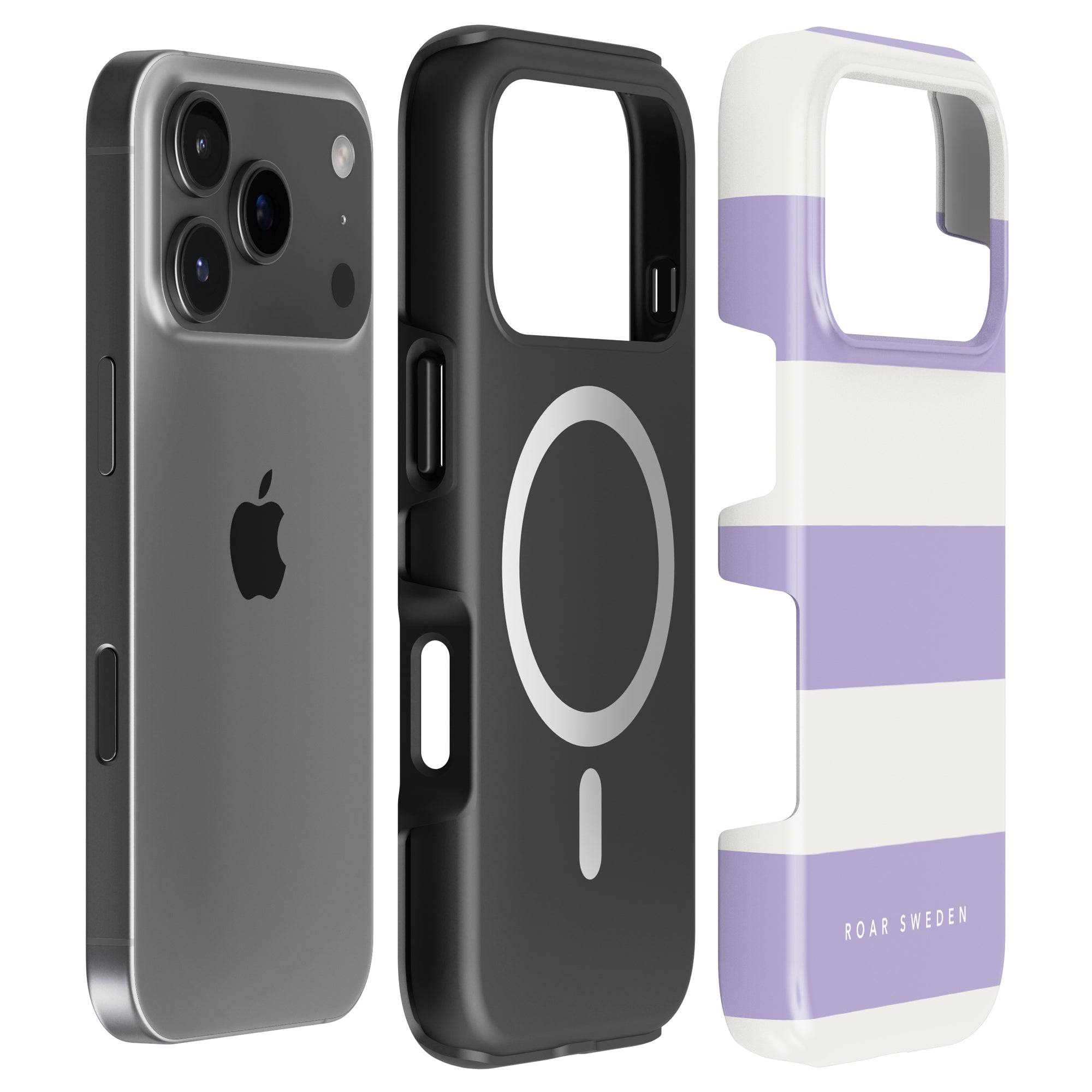 Lavender Stripes - Magsafe Tough Case - Roar Sweden