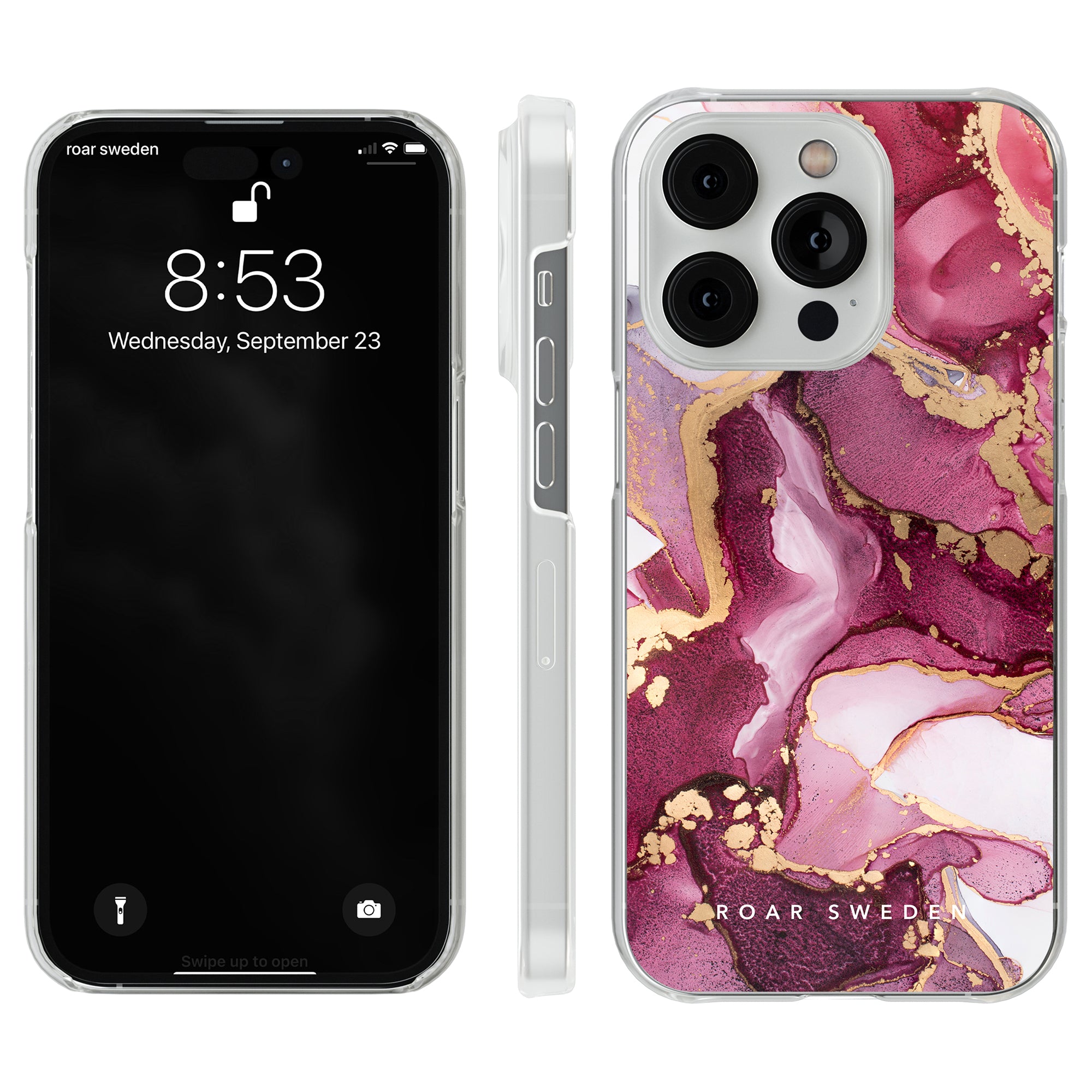 Ett rosa och guldmarmor Levante - Clear Case iPhone 11 Pro-fodral.