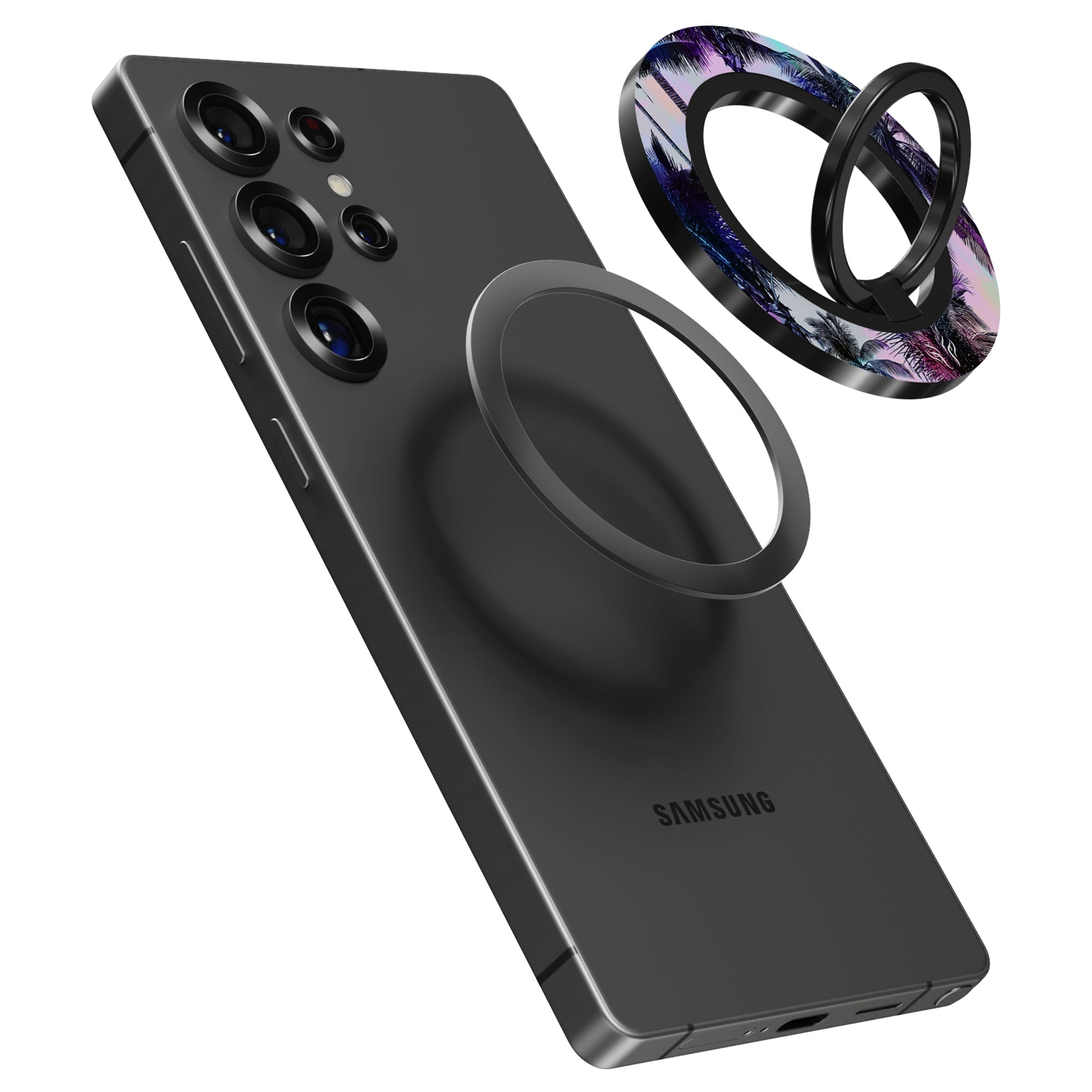 Neon Palms - Magnetring – magnetring för mobil