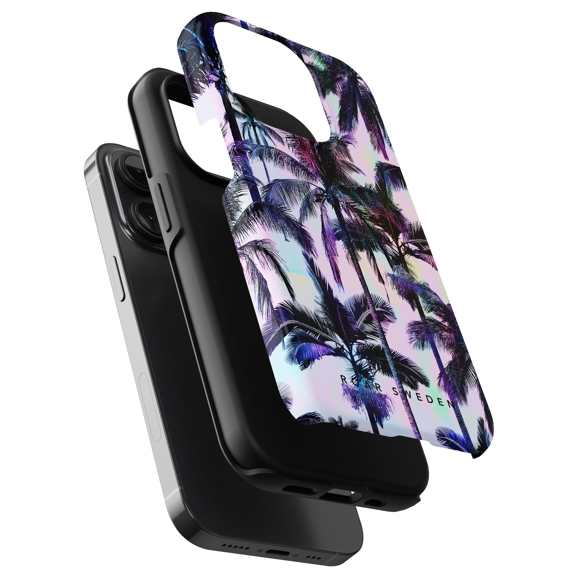 Neon Palms - Tough fodral är ett elegant iPhone-fodral som erbjuder skydd med sin livfulla palmdesign.