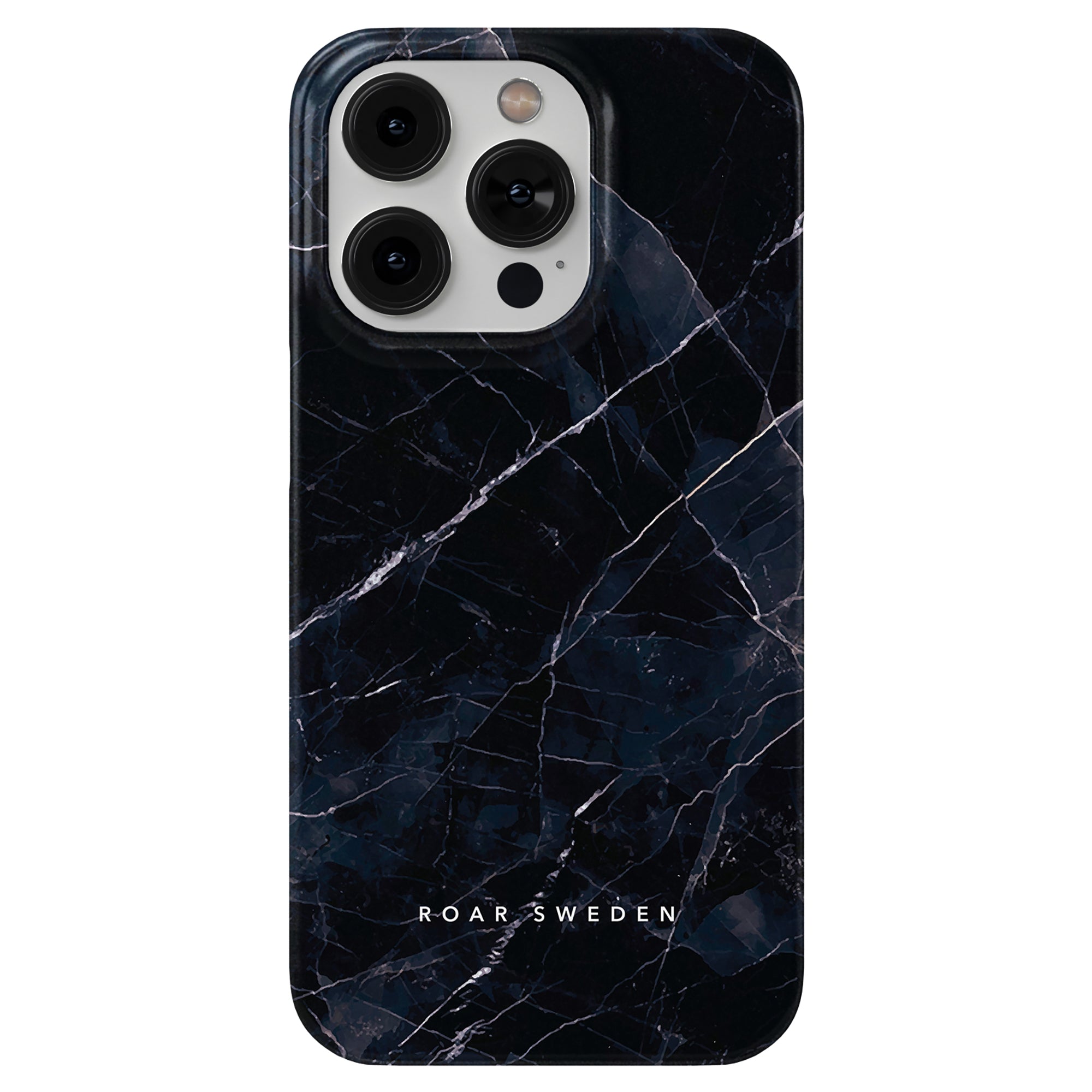 Mobilskal för Nero - Slim case i svart marmor med en snug passform för din telefon samtidigt som du behåller tillgång till alla knappar.