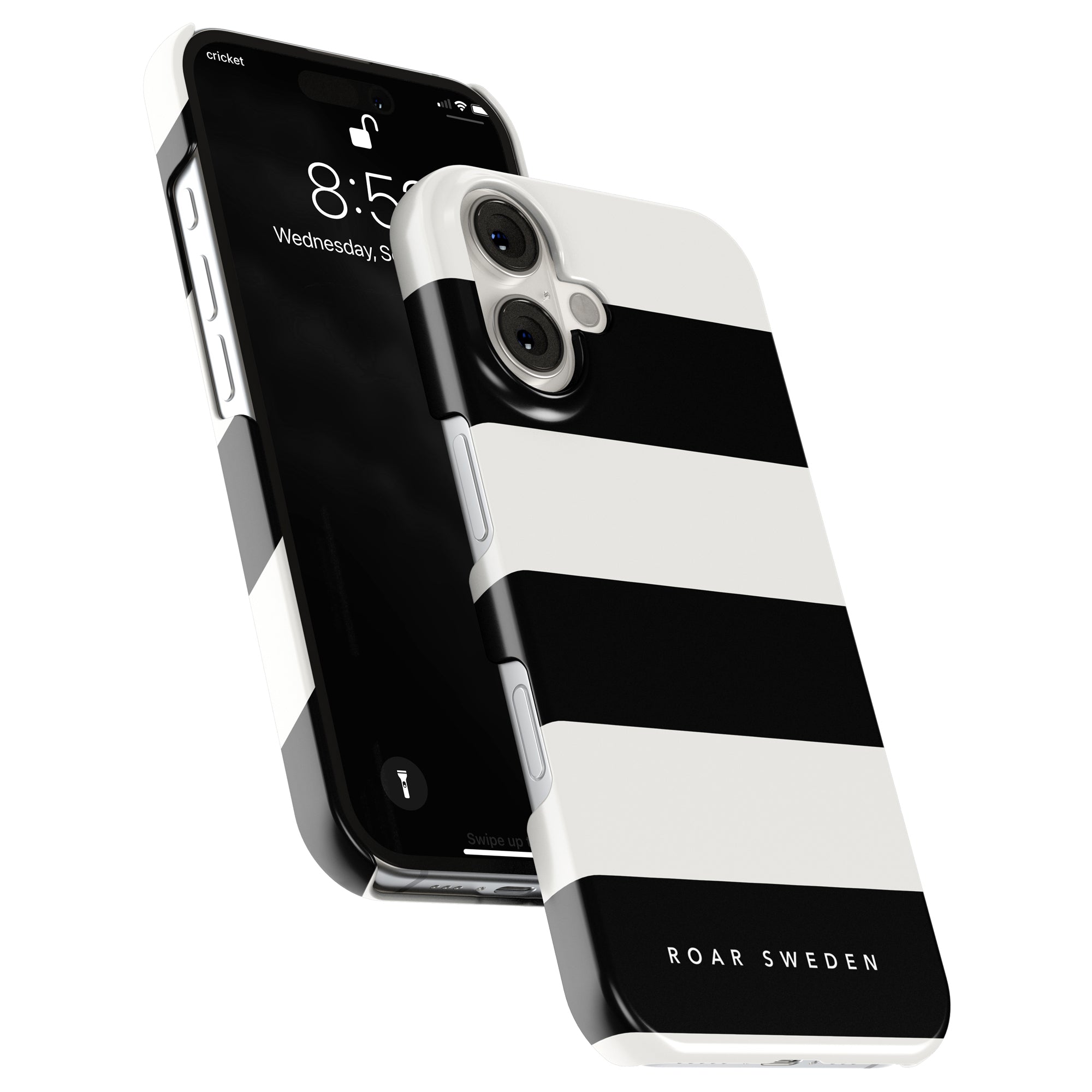 Slim mobilskal – Penguin Stripes