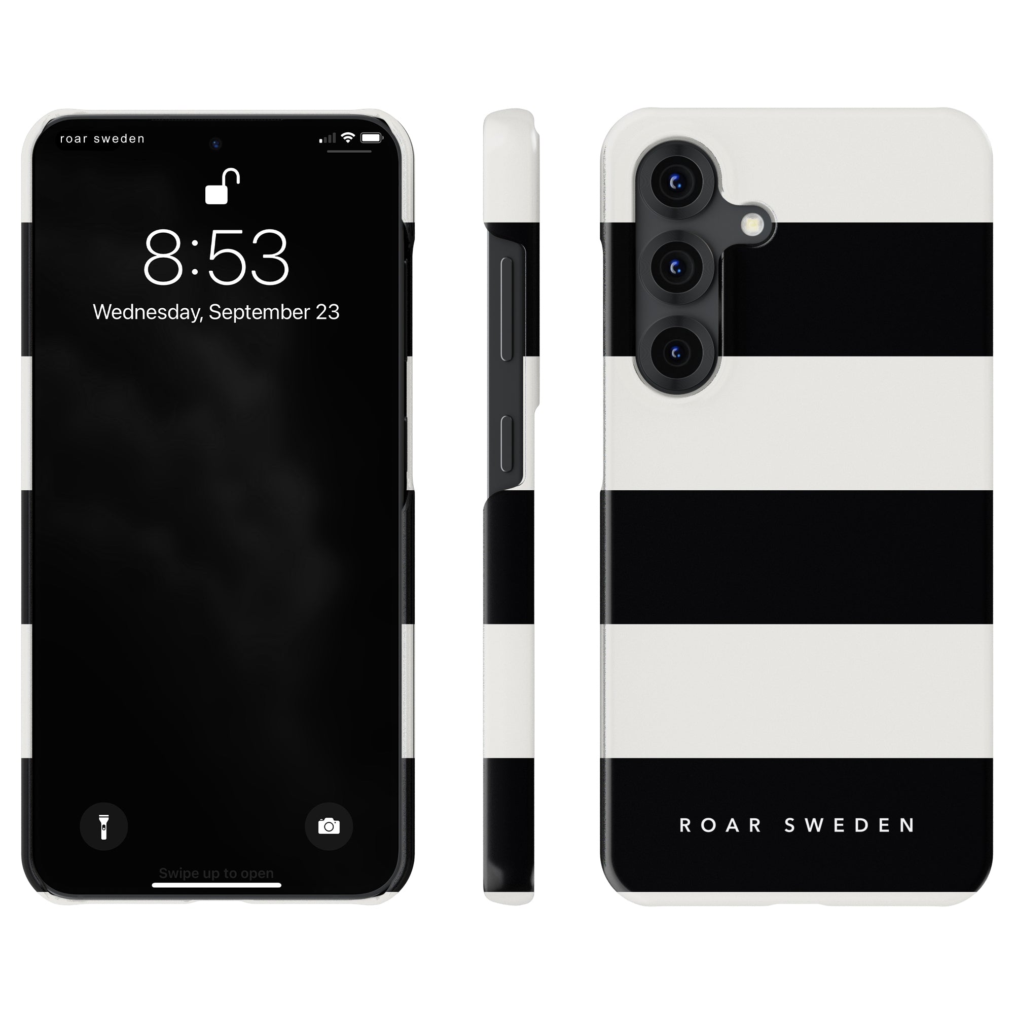 Slim mobilskal – Penguin Stripes
