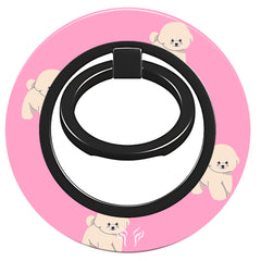 Pink Bichon - Magnetring – magnetring för mobil