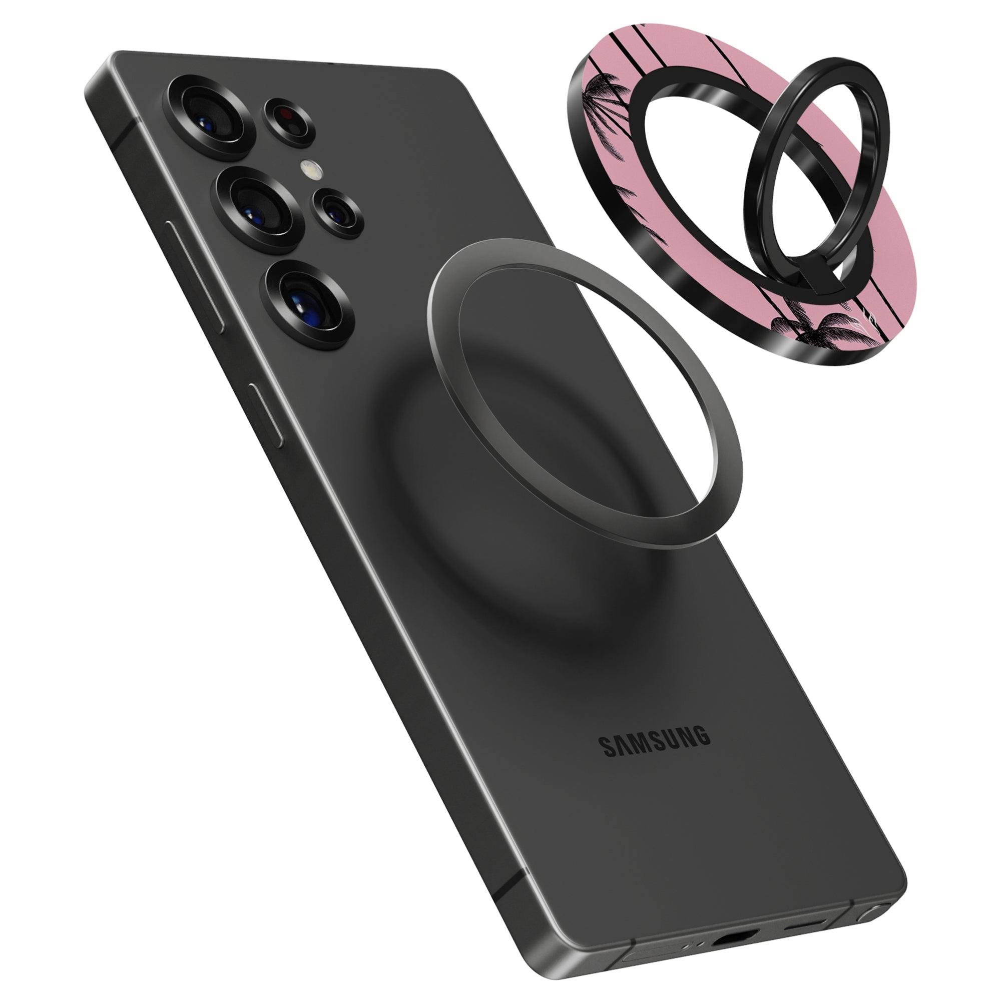 Pink Palms - Magnetring – magnetring för mobil