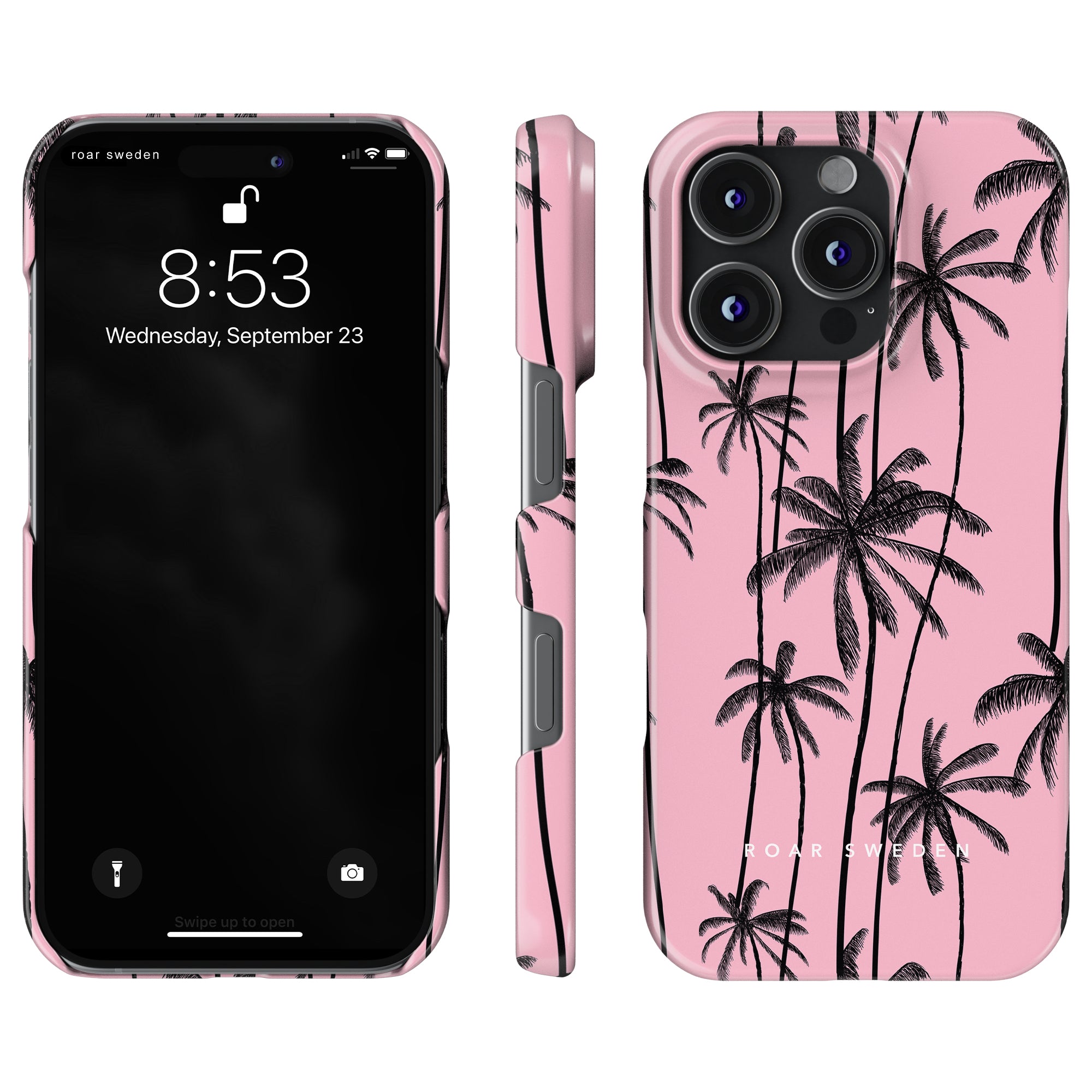 Slim mobilskal – Pink Palms