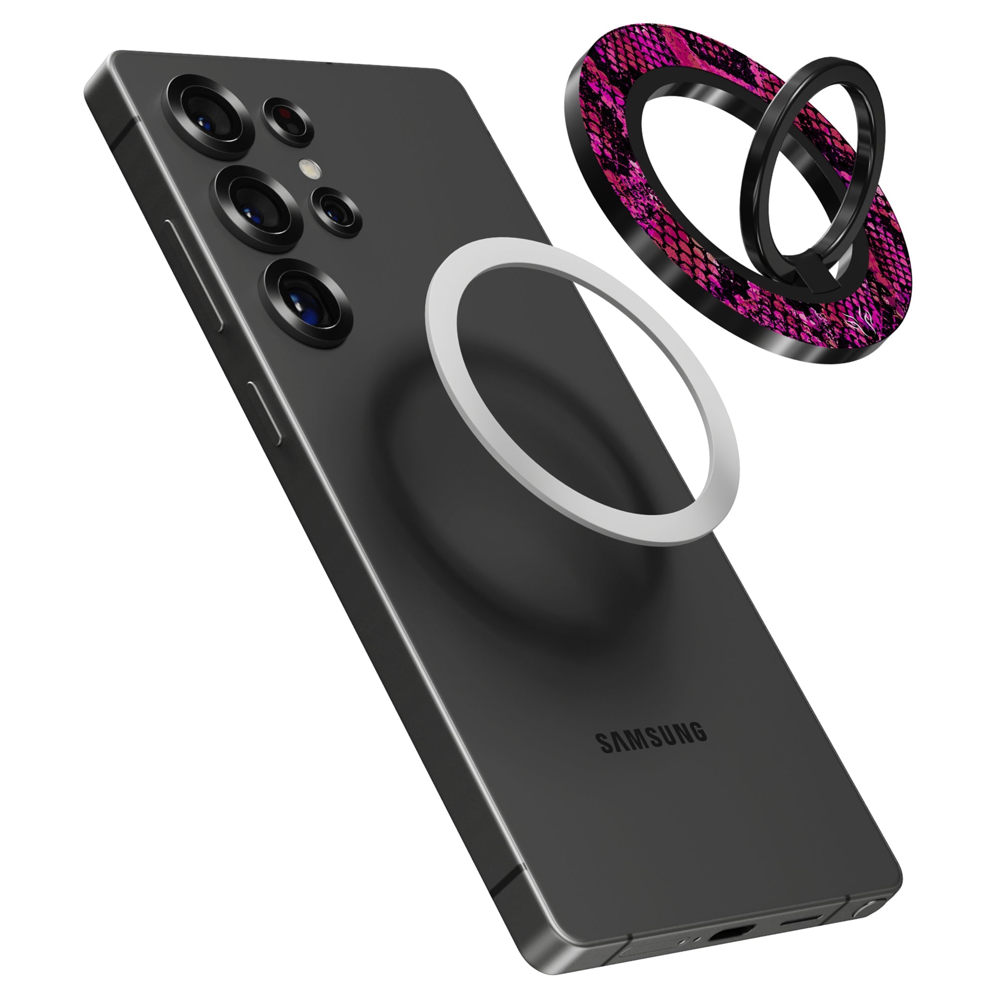 Pink Snake - Magnetring – magnetring för mobil