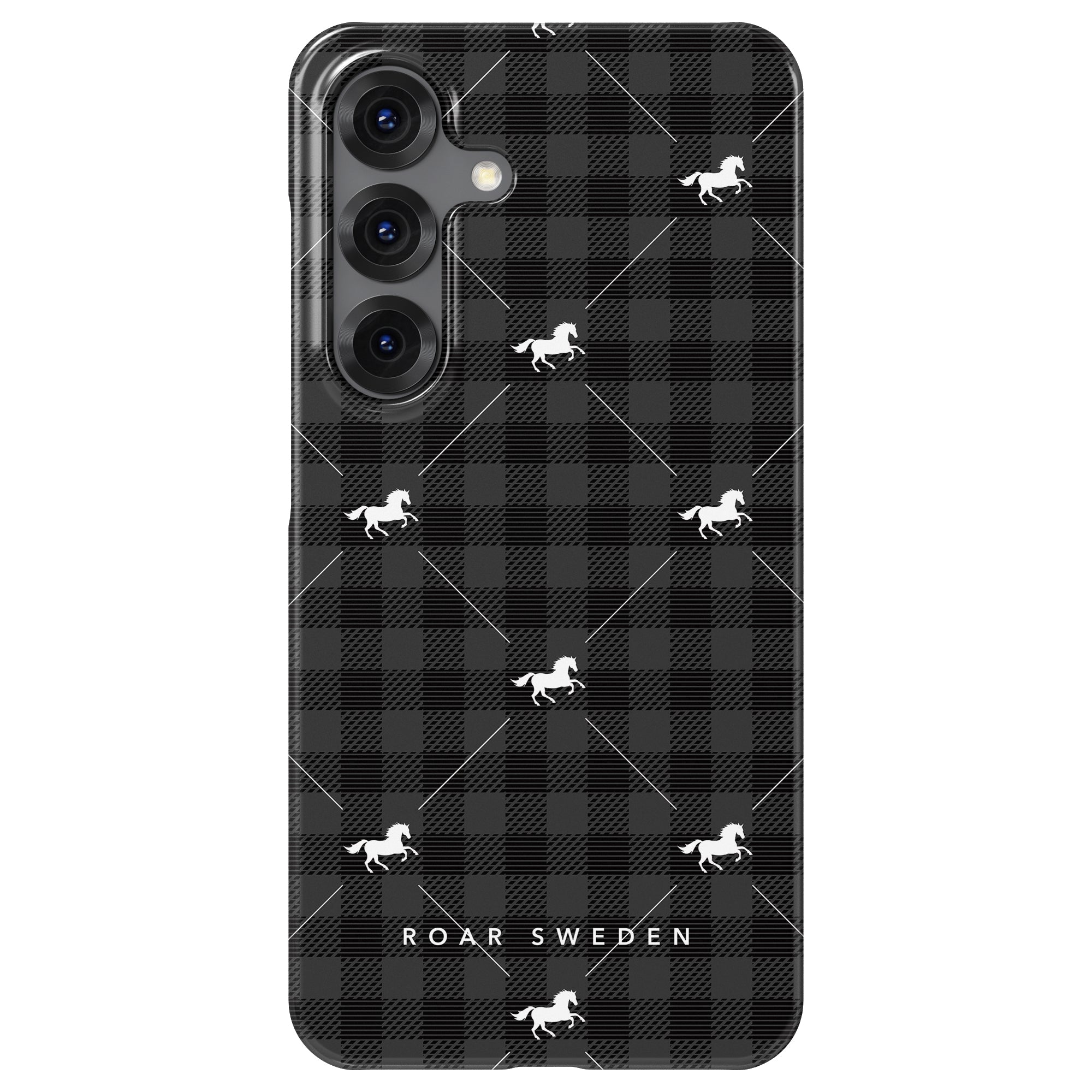Plaid Horse Slim mobilskal – Plaid Horse Black