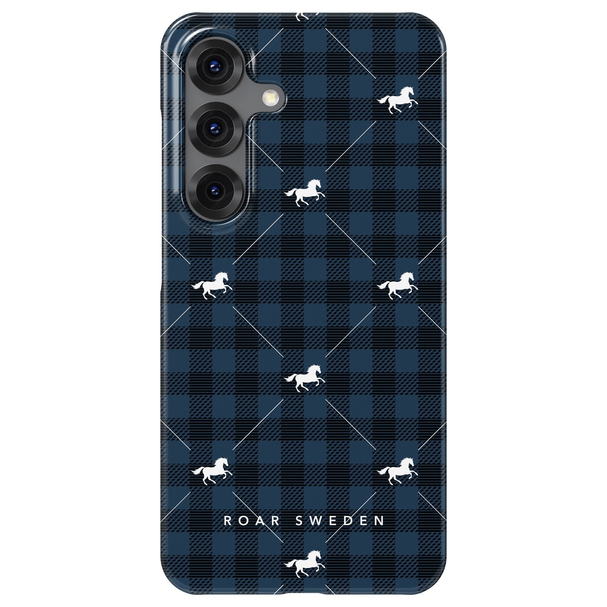 Plaid Horse Slim mobilskal – Plaid Horse Blue