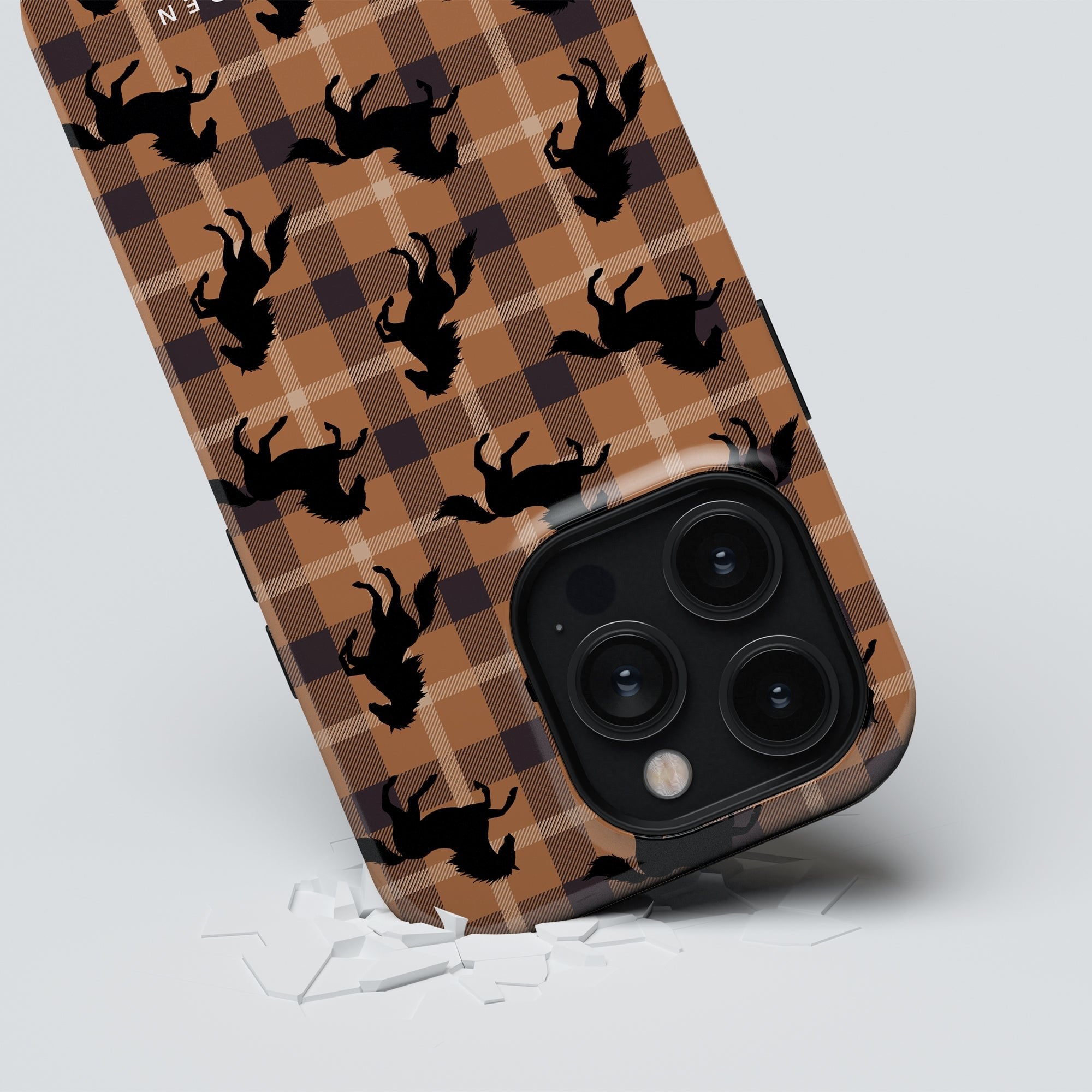 Plaid Horse Brown - Magsafe Tough Case - Roar Sweden