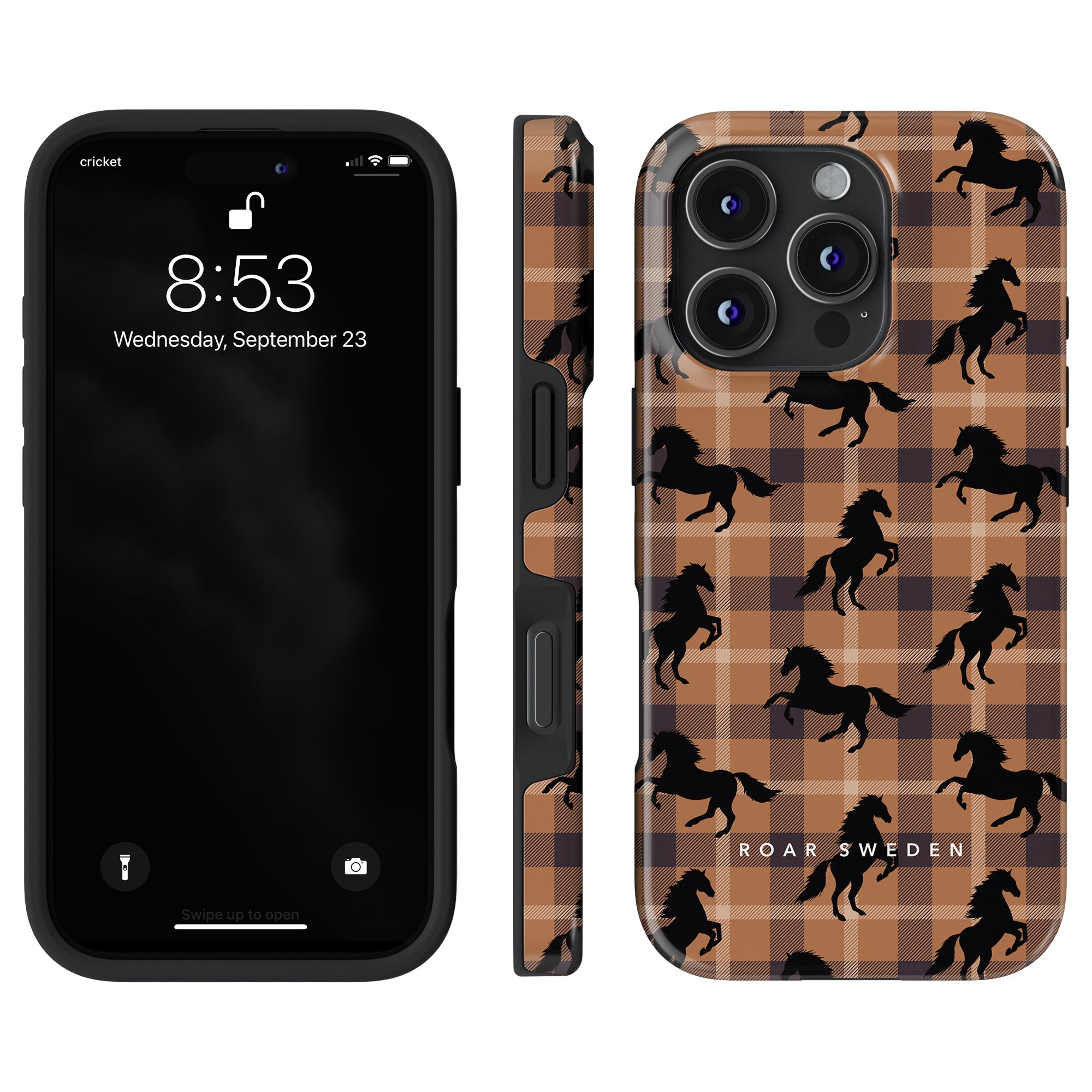 Plaid Horse Brown - Tough Case - Roar Sweden