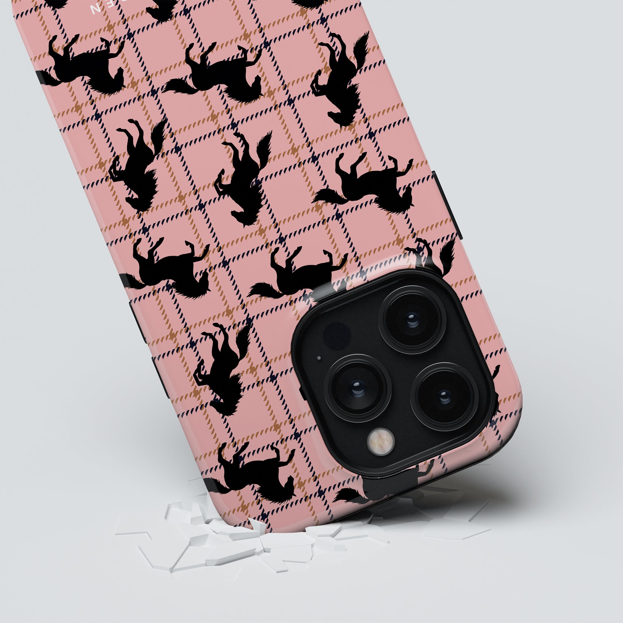 Plaid Horse Pink - Magsafe Tough Case - Roar Sweden