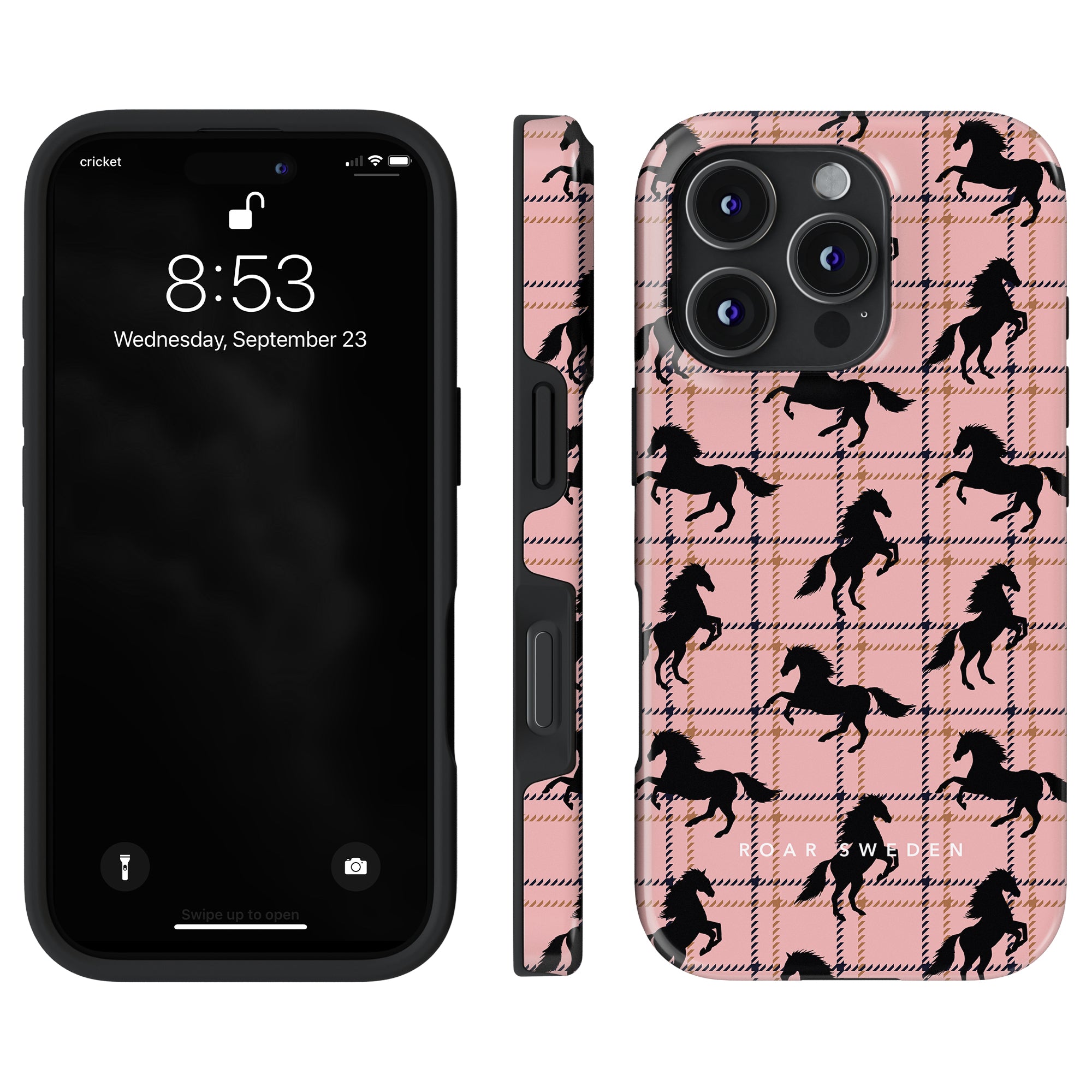 Plaid Horse Pink - Tough Case - Roar Sweden